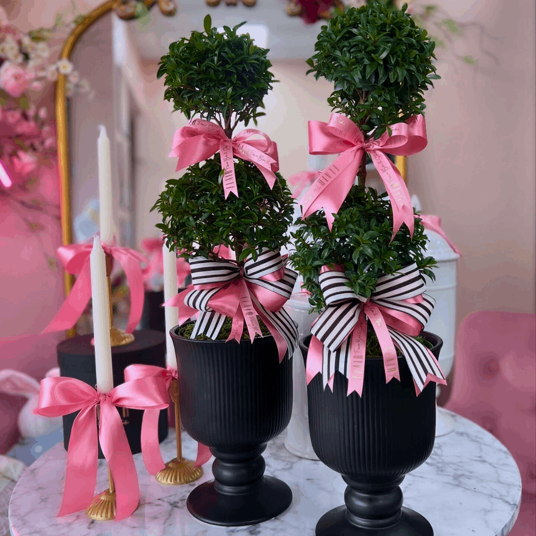 Spring Whimsy Topiary in Pedestal Urn – Limited Edition