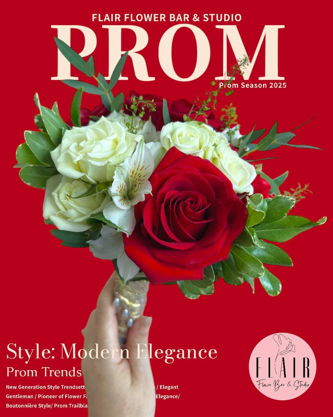 Prom Homecoming Coordinating Petite Bouquet & Boutonniere Set