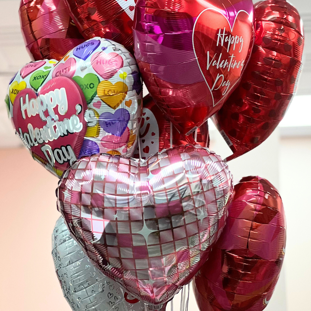 18 Inch Valentine Mylar Helium Balloons - Flair Flower Bar & Studio