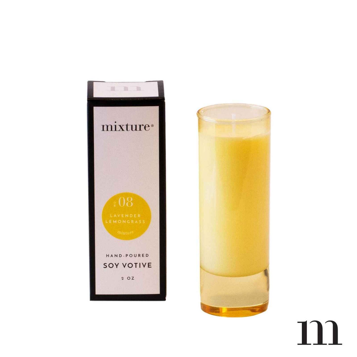 2oz Yellow Lavender Lemongrass Soy Votive