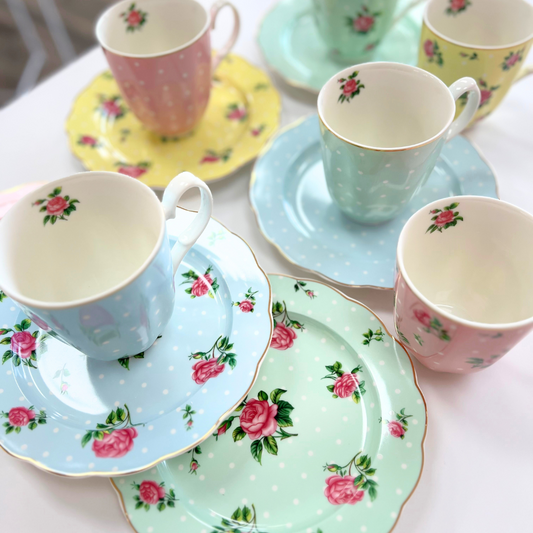 Floral Coffee Mug or Dessert Plates