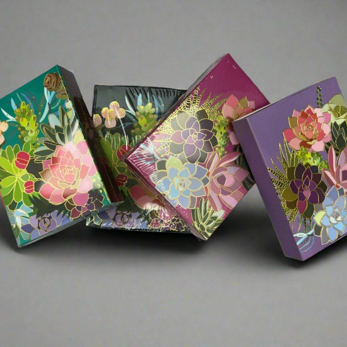 4" Succulent Paradise Extra Long 50 Count Match Box - Flair Flower Bar & Studio