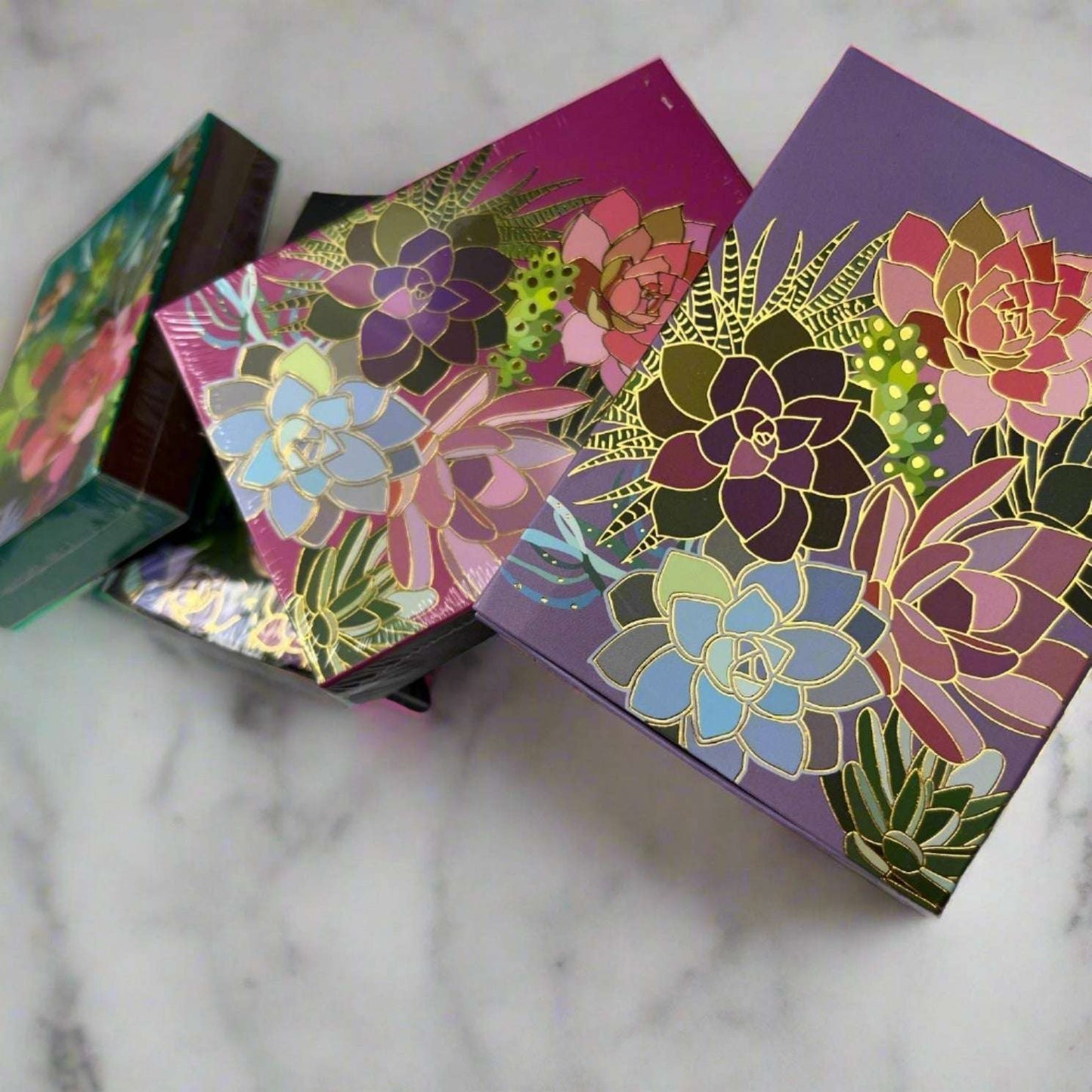 4" Succulent Paradise Extra Long 50 Count Match Box - Flair Flower Bar & Studio