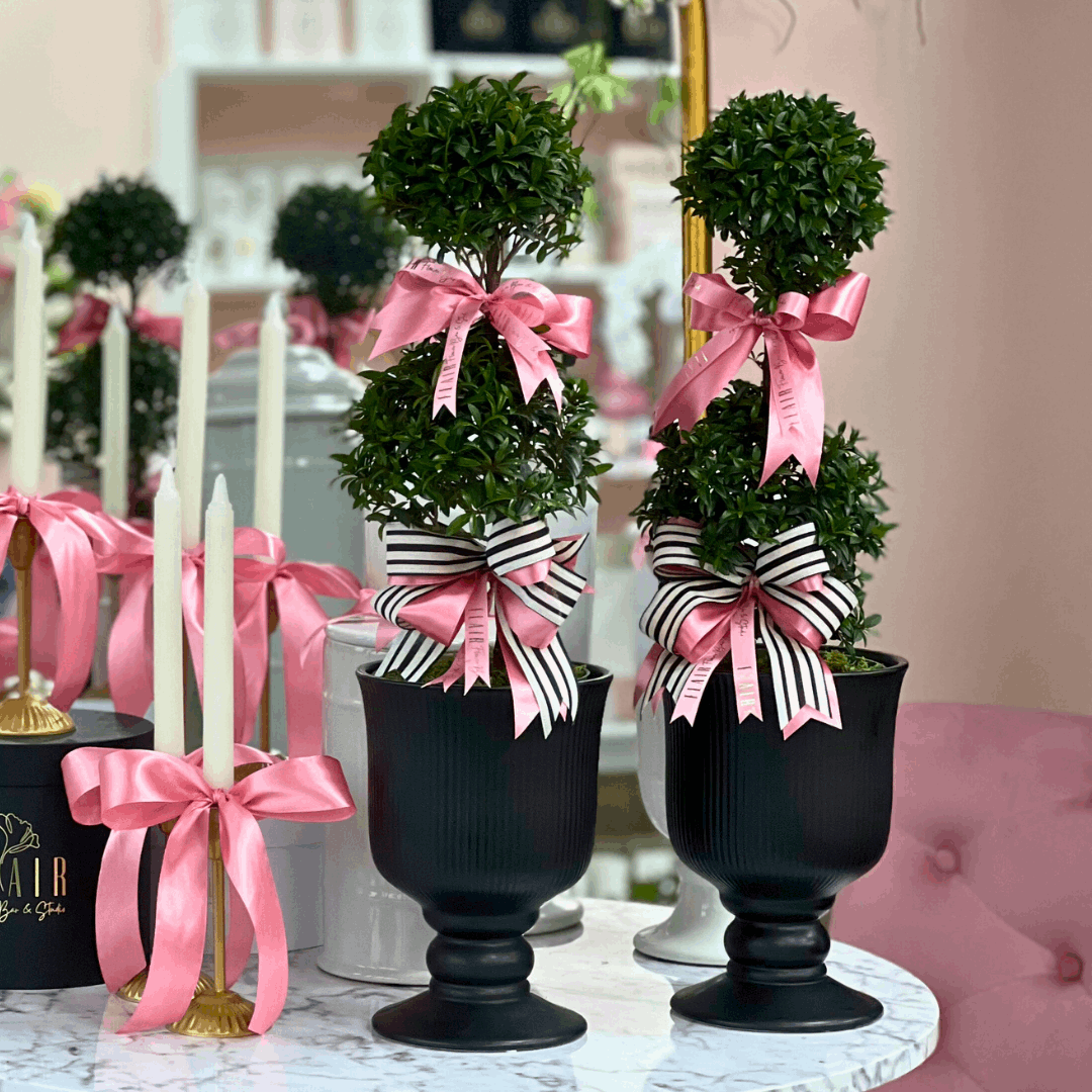 Spring Whimsy Topiary in Pedestal Urn – Limited Edition