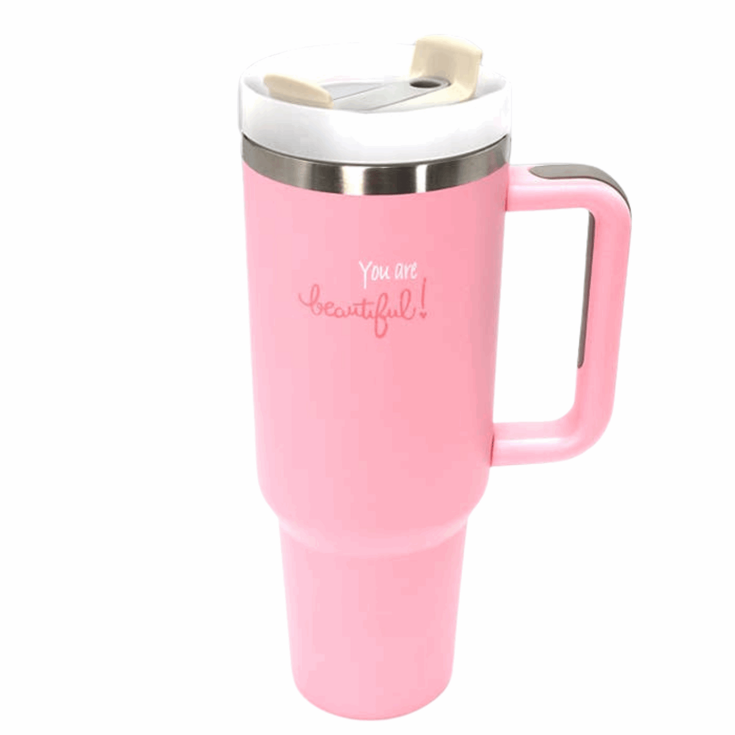 40oz Stainless Steel Tumbler-You Are Beautiful - Flair Flower Bar & Studio