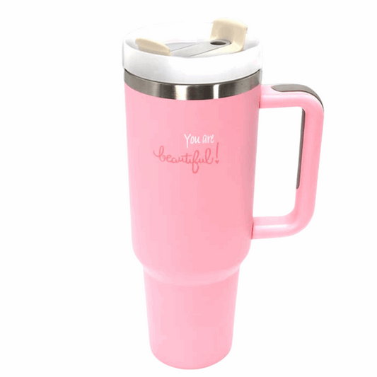 40oz Stainless Steel Tumbler-You Are Beautiful - Flair Flower Bar & Studio
