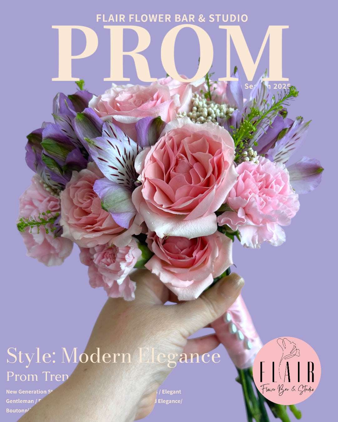 Prom Homecoming Coordinating Petite Bouquet & Boutonniere Set
