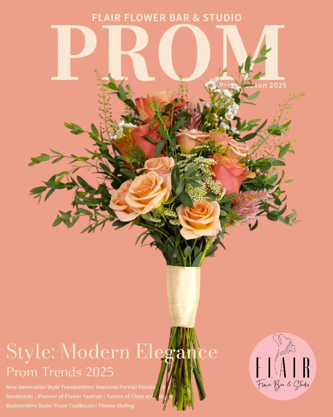 Prom Homecoming Coordinating Petite Bouquet & Boutonniere Set