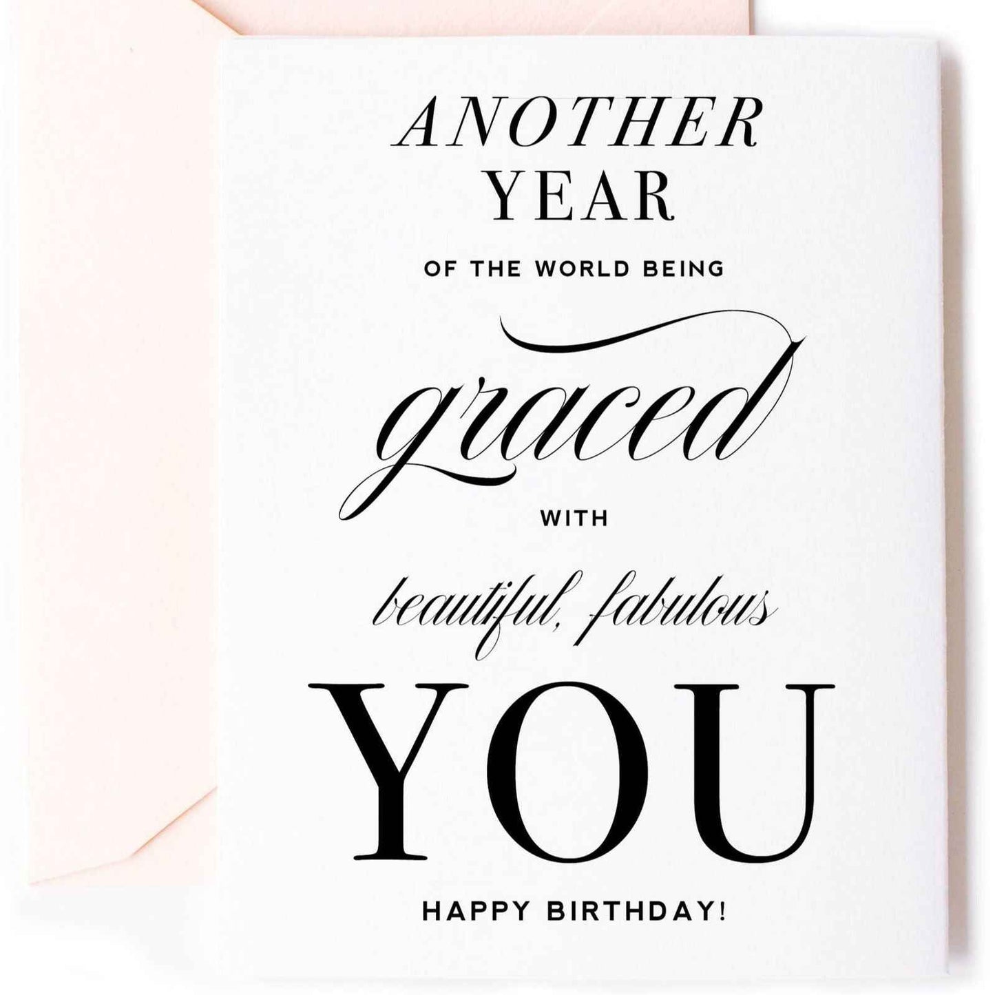 Another Year Graced, Inspirational Birthday Greeting Card