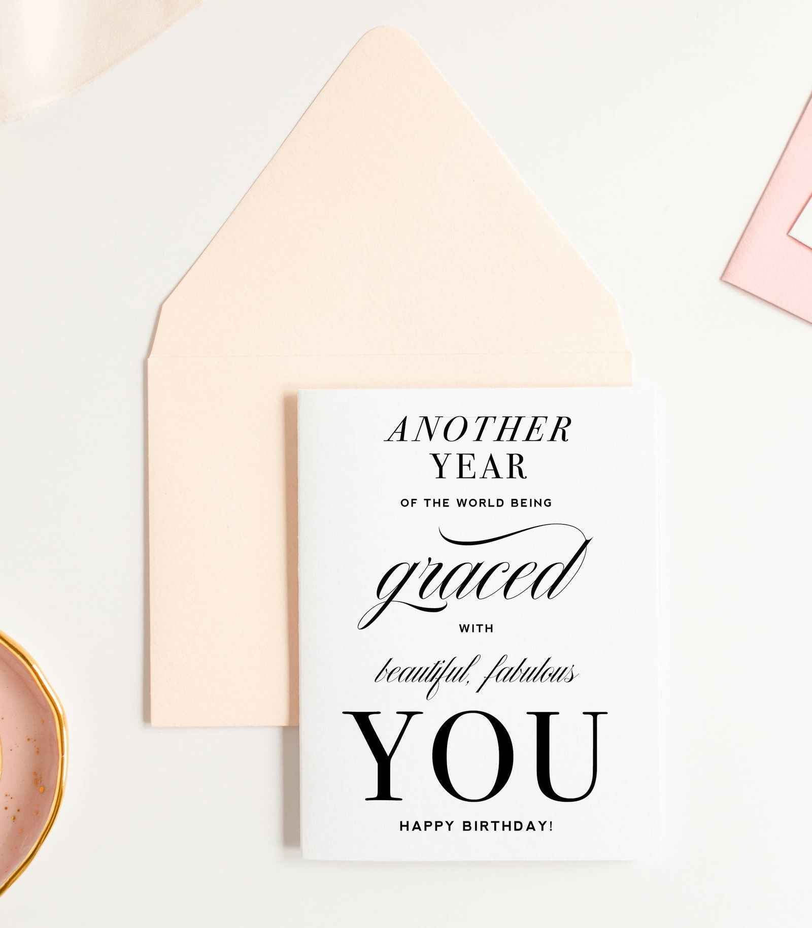 Another Year Graced, Inspirational Birthday Greeting Card