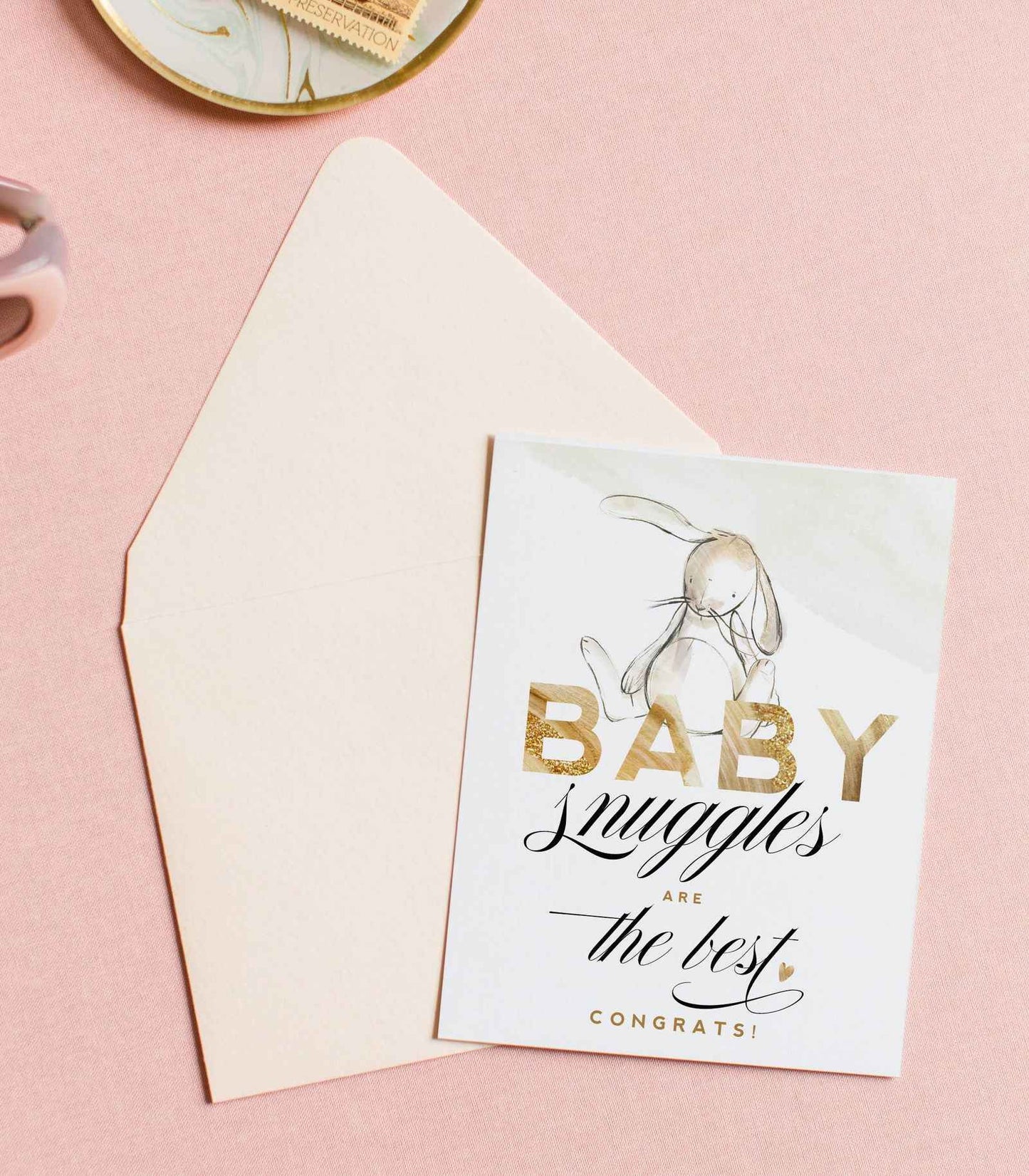 Baby Snuggles, New Baby Greeting Card and Celebration Card