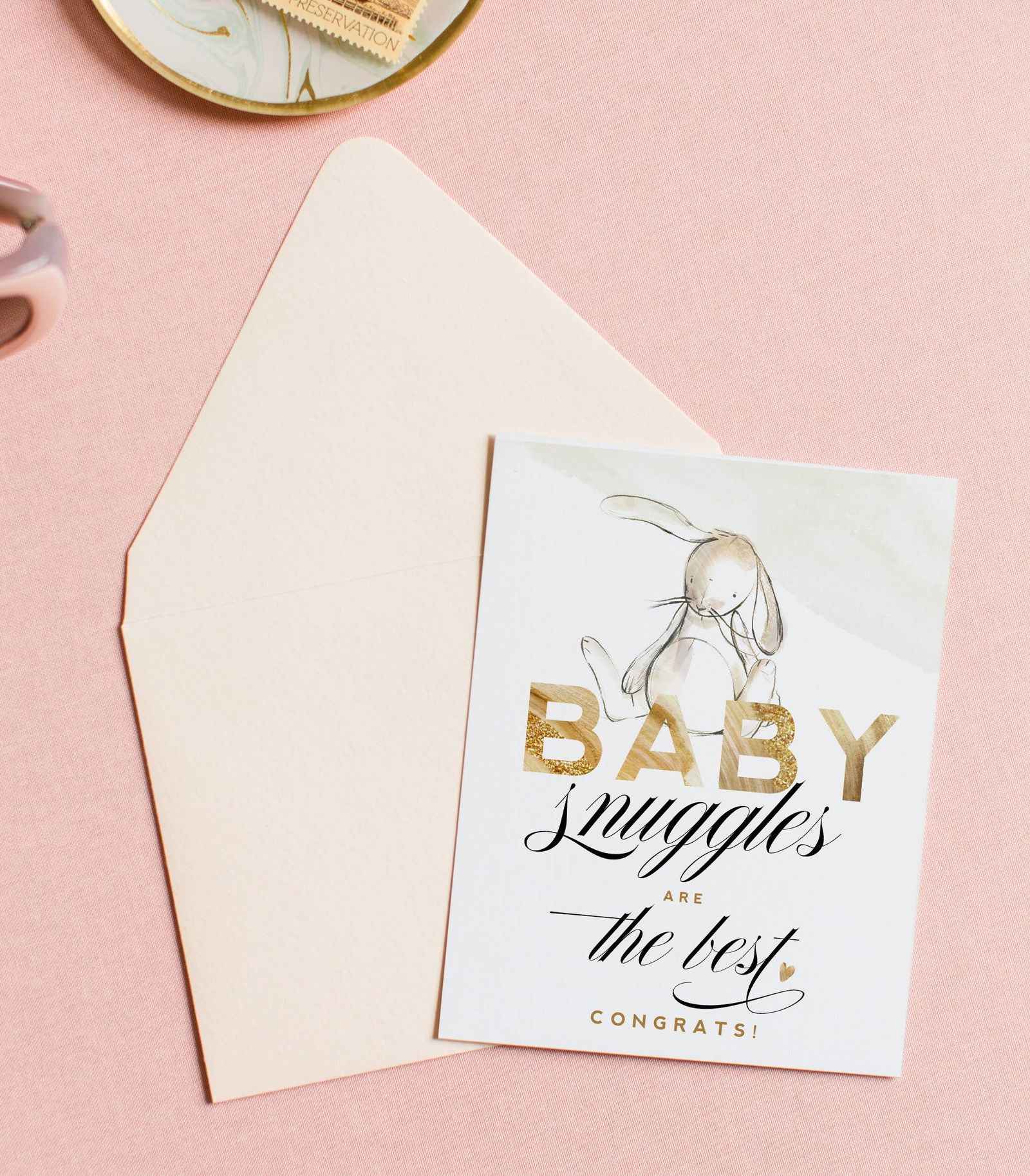 Baby Snuggles, New Baby Greeting Card and Celebration Card