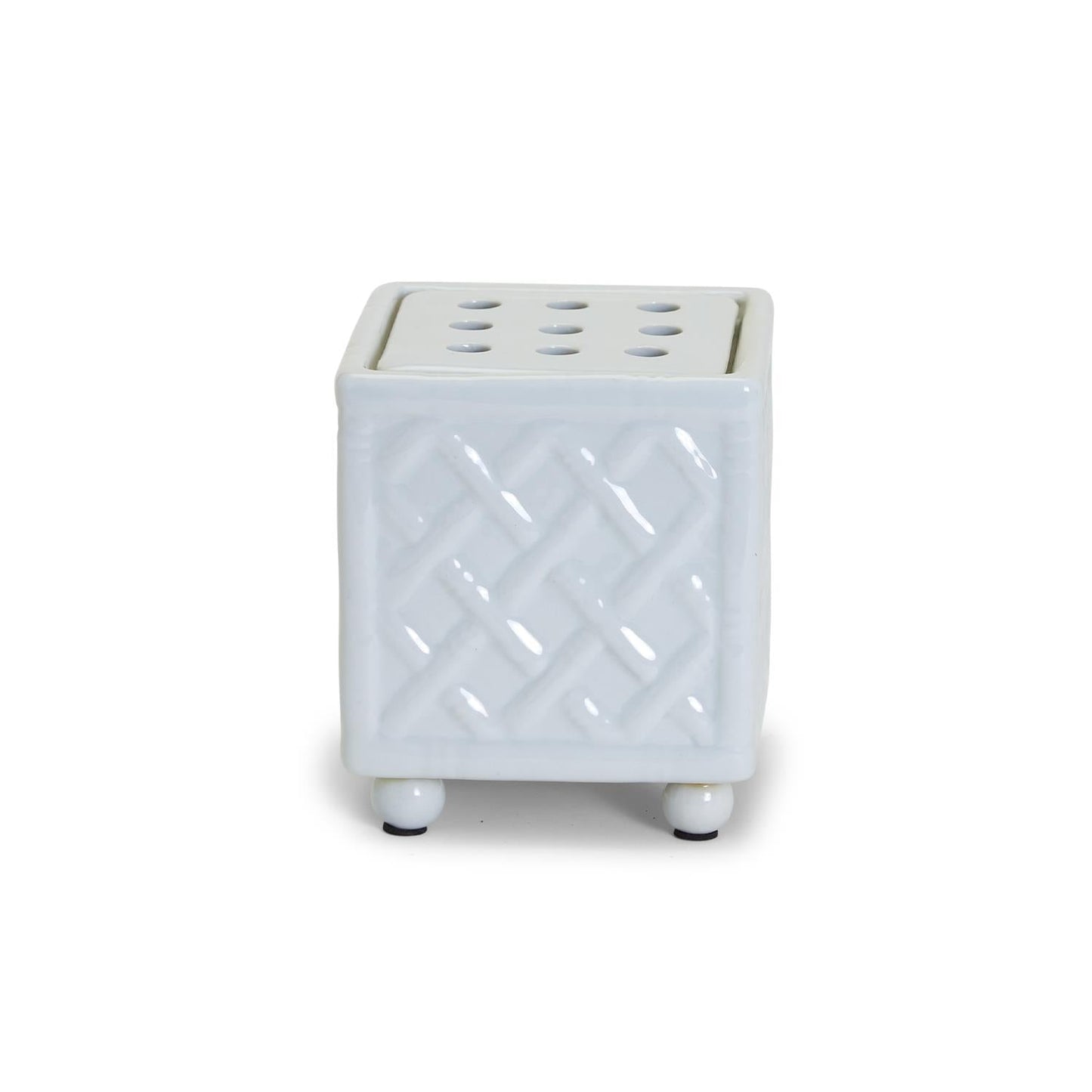 Bamboo Pattern Square Flower Arranger - Flair Flower Bar & Studio