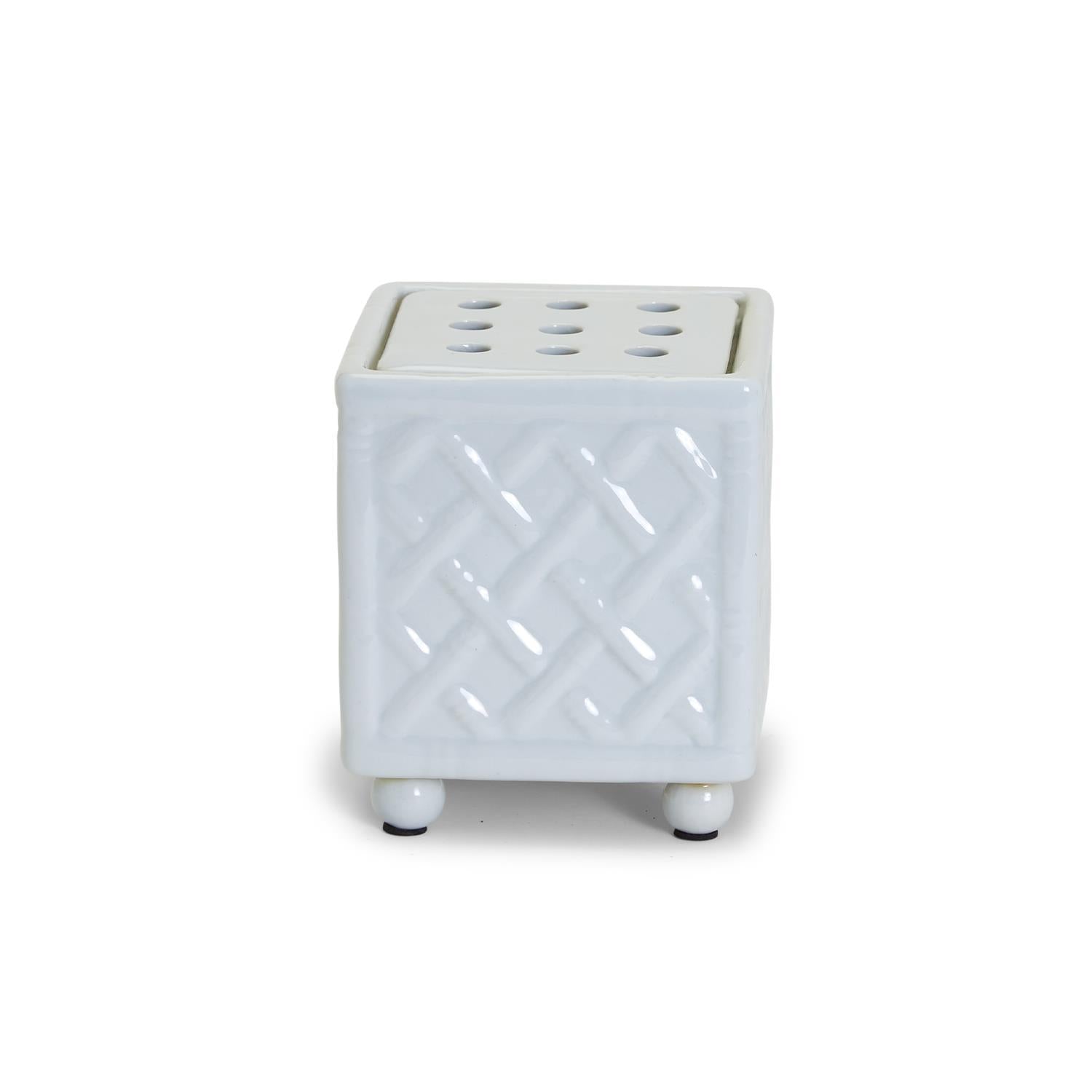 Bamboo Pattern Square Flower Arranger - Flair Flower Bar & Studio