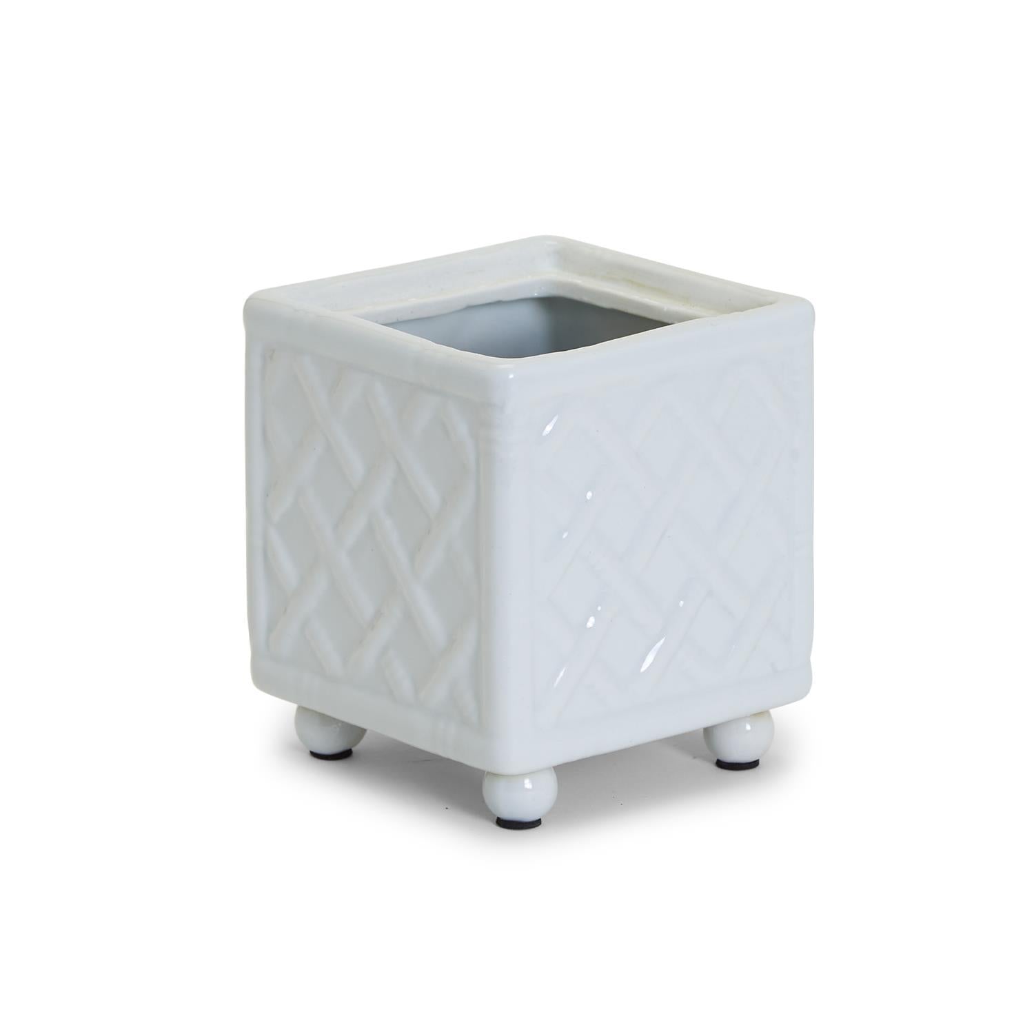 Bamboo Pattern Square Flower Arranger - Flair Flower Bar & Studio