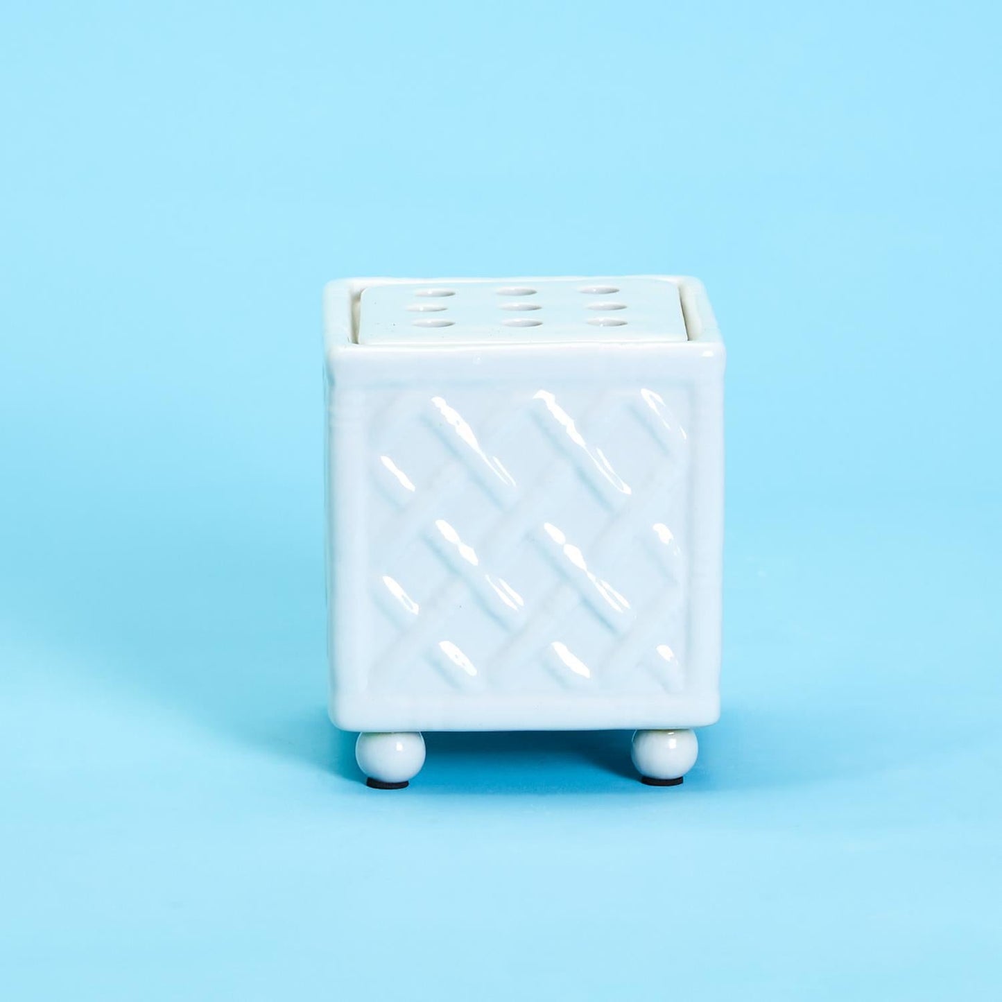 Bamboo Pattern Square Flower Arranger - Flair Flower Bar & Studio