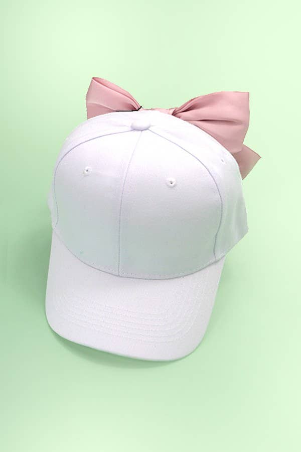 Big Bow Ribbon Baseball Hat Cap - Flair Flower Bar & Studio
