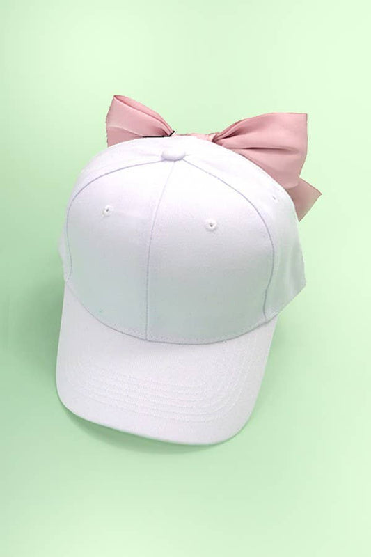 Big Bow Ribbon Baseball Hat Cap - Flair Flower Bar & Studio