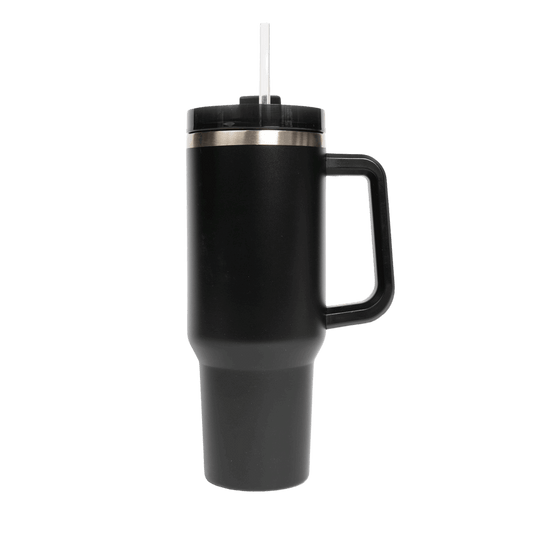 Black 40 oz Travel Tumbler - Flair Flower Bar & Studio