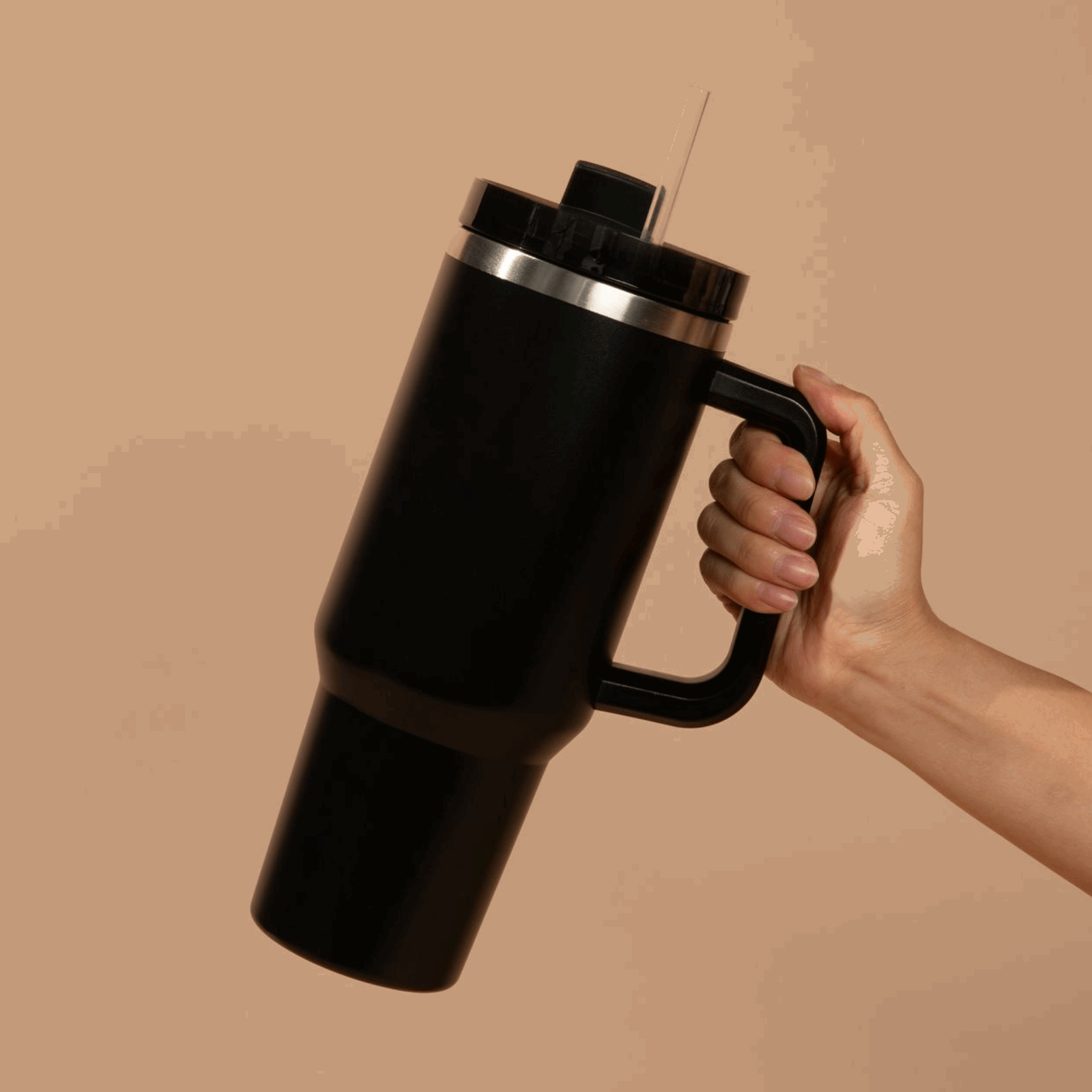 Black 40 oz Travel Tumbler - Flair Flower Bar & Studio