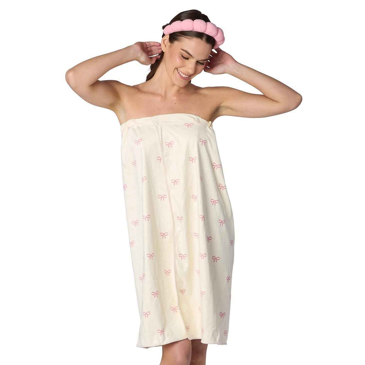 Bow Headband and Wrap Towel Set