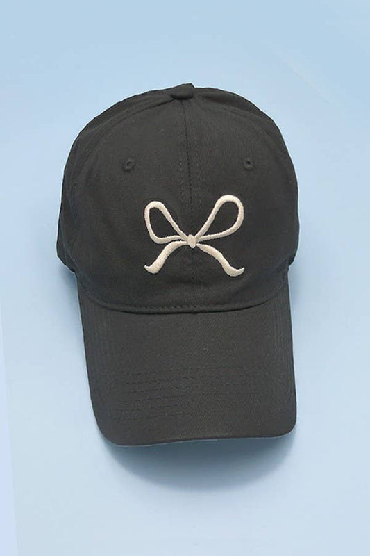 Bow Ribbon Baseball Hat Cap - Flair Flower Bar & Studio