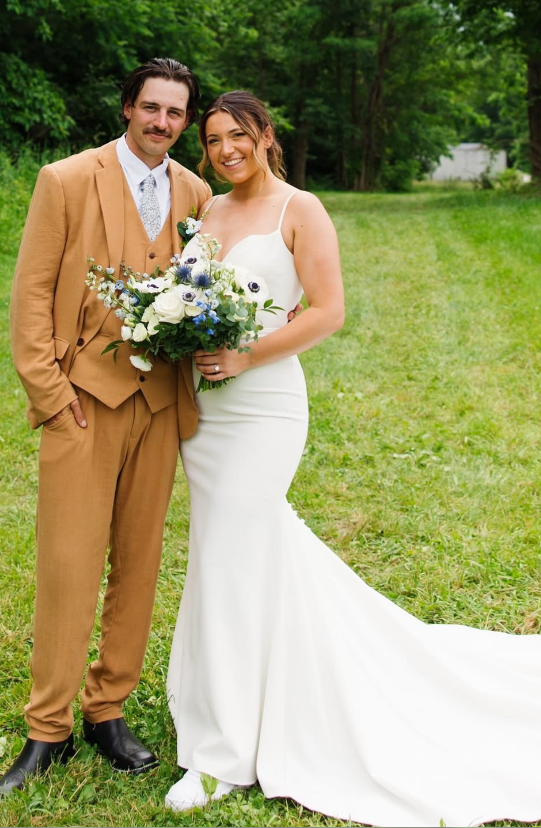 Bride and Groom Wedding Flowers