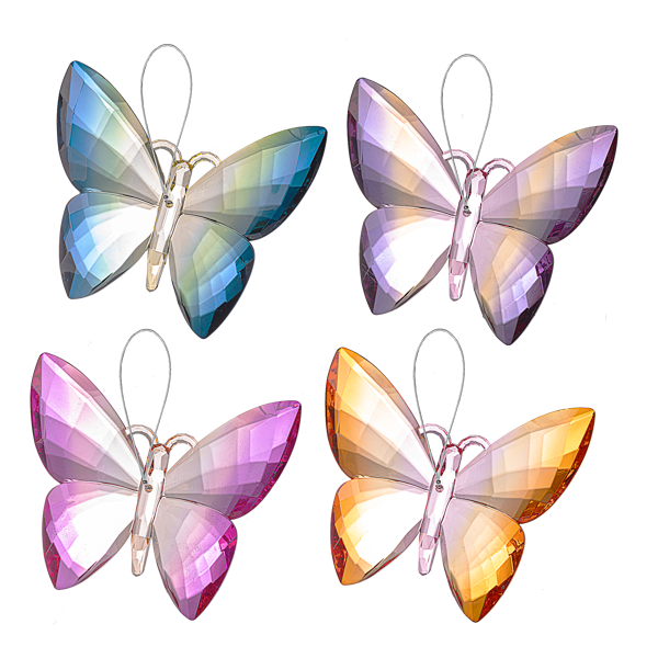 Acrylic Radiant Hanging Butterflies – Double-Sided Suncatcher Ornament