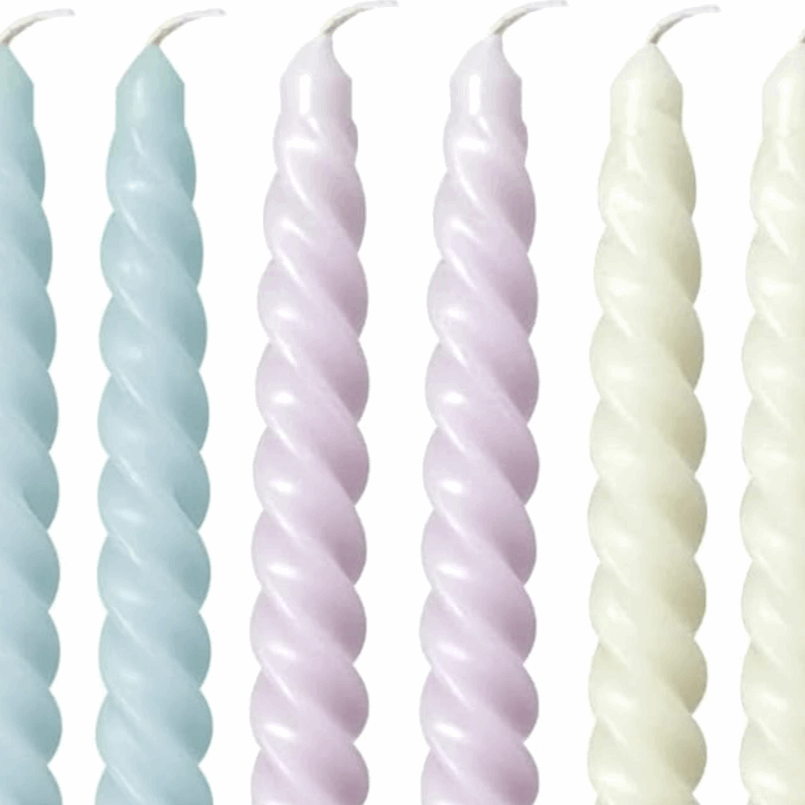 Candy Colored-10 Inch Spiral Taper Candles - Flair Flower Bar & Studio