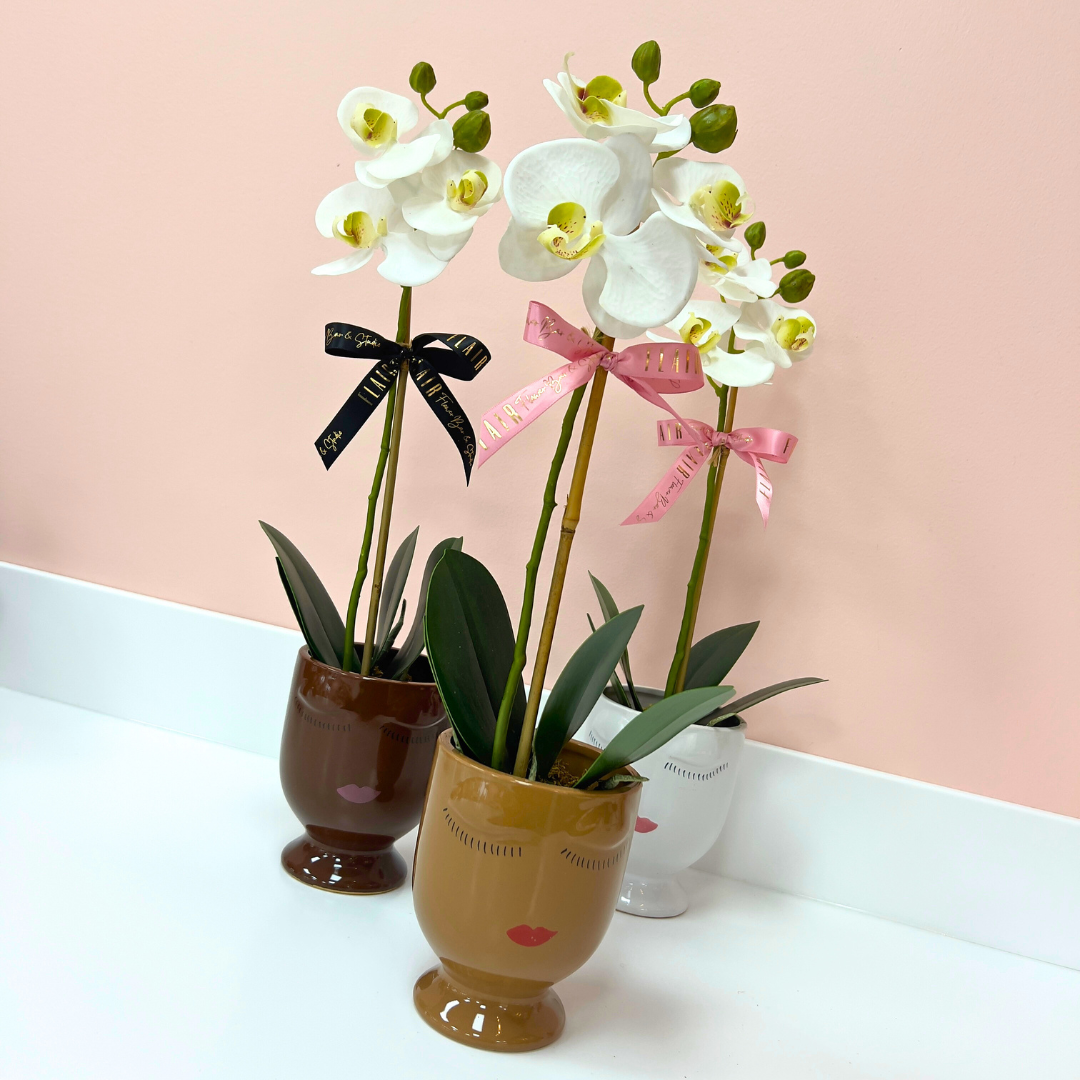 Celfie Face Pot Orchid Planter - Flair Flower Bar & Studio