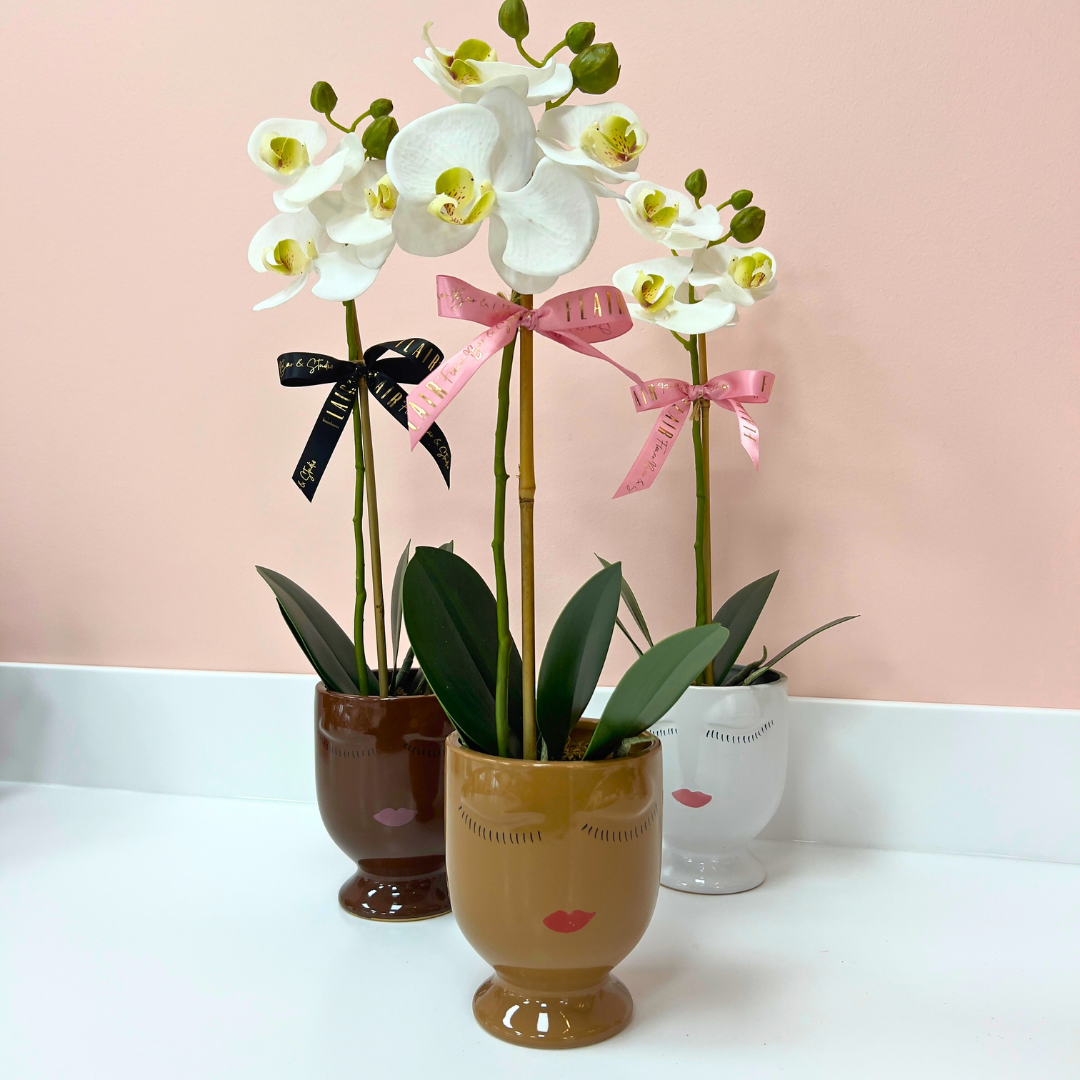 Celfie Face Pot Orchid Planter - Flair Flower Bar & Studio