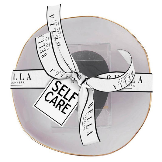 Ceramic Tray with Makeup Sponge - Self Care - Flair Flower Bar & Studio