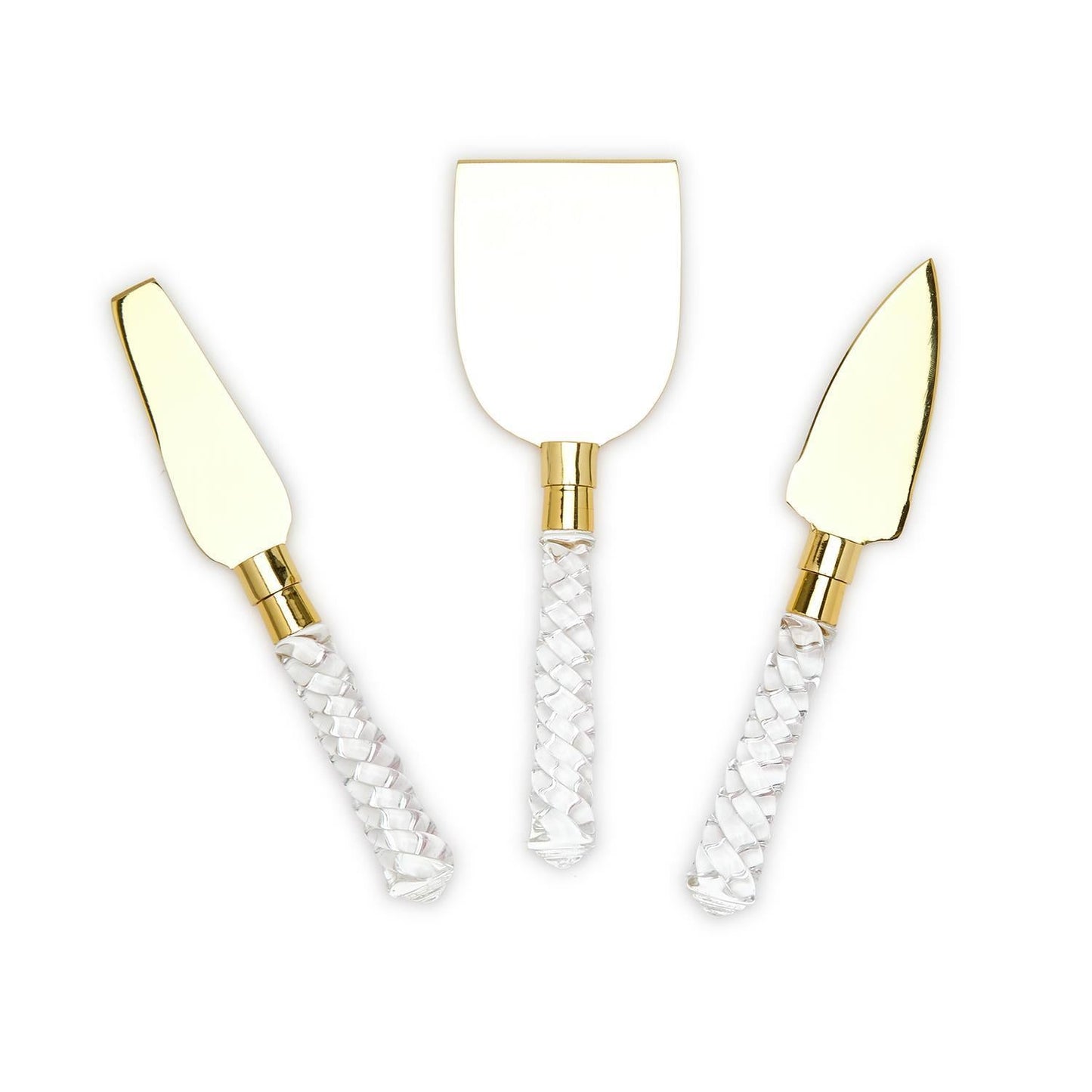 Charcuterie Crystal Clear Cheese Knives in Gift Box - Flair Flower Bar & Studio