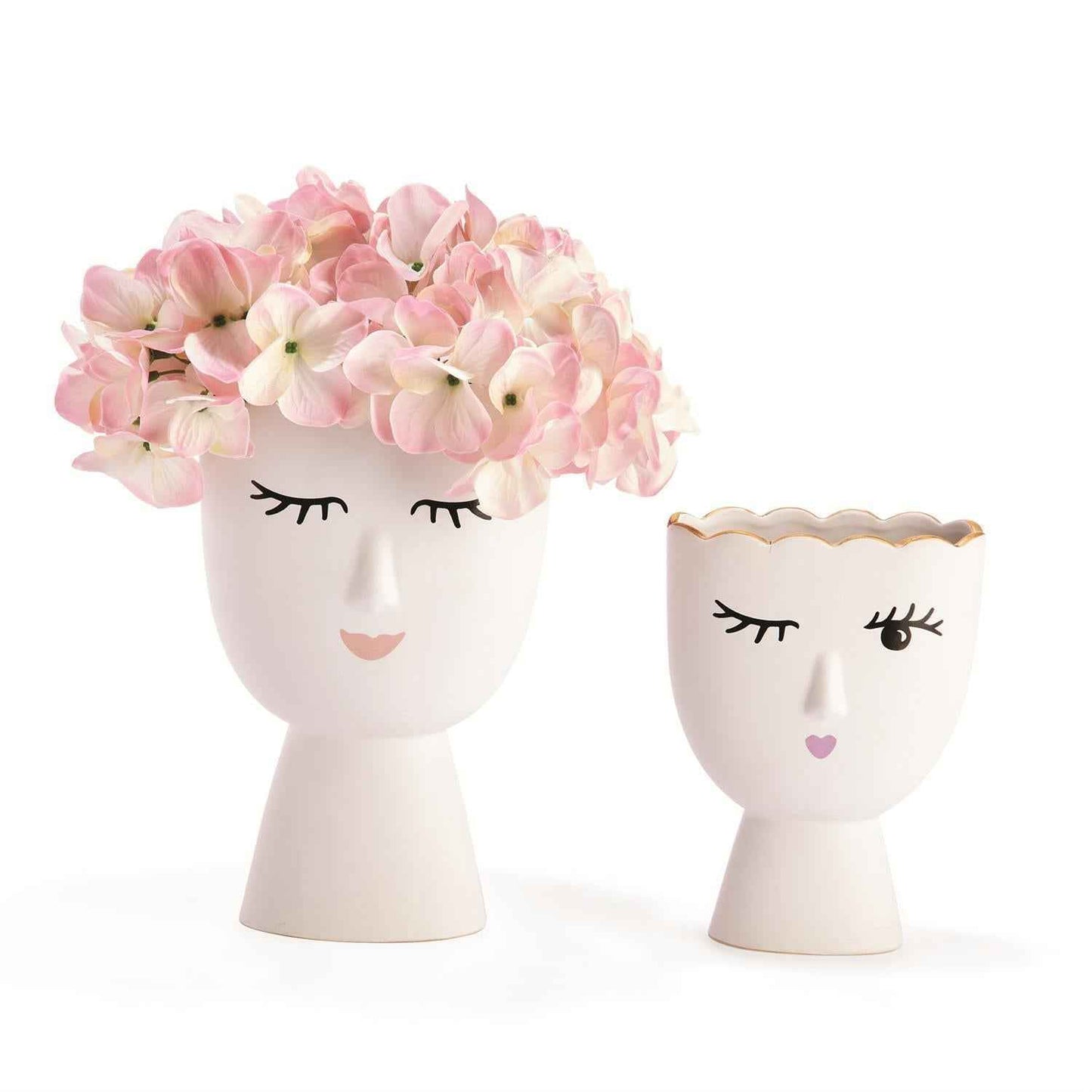 Coquette Face Porcelain Vases