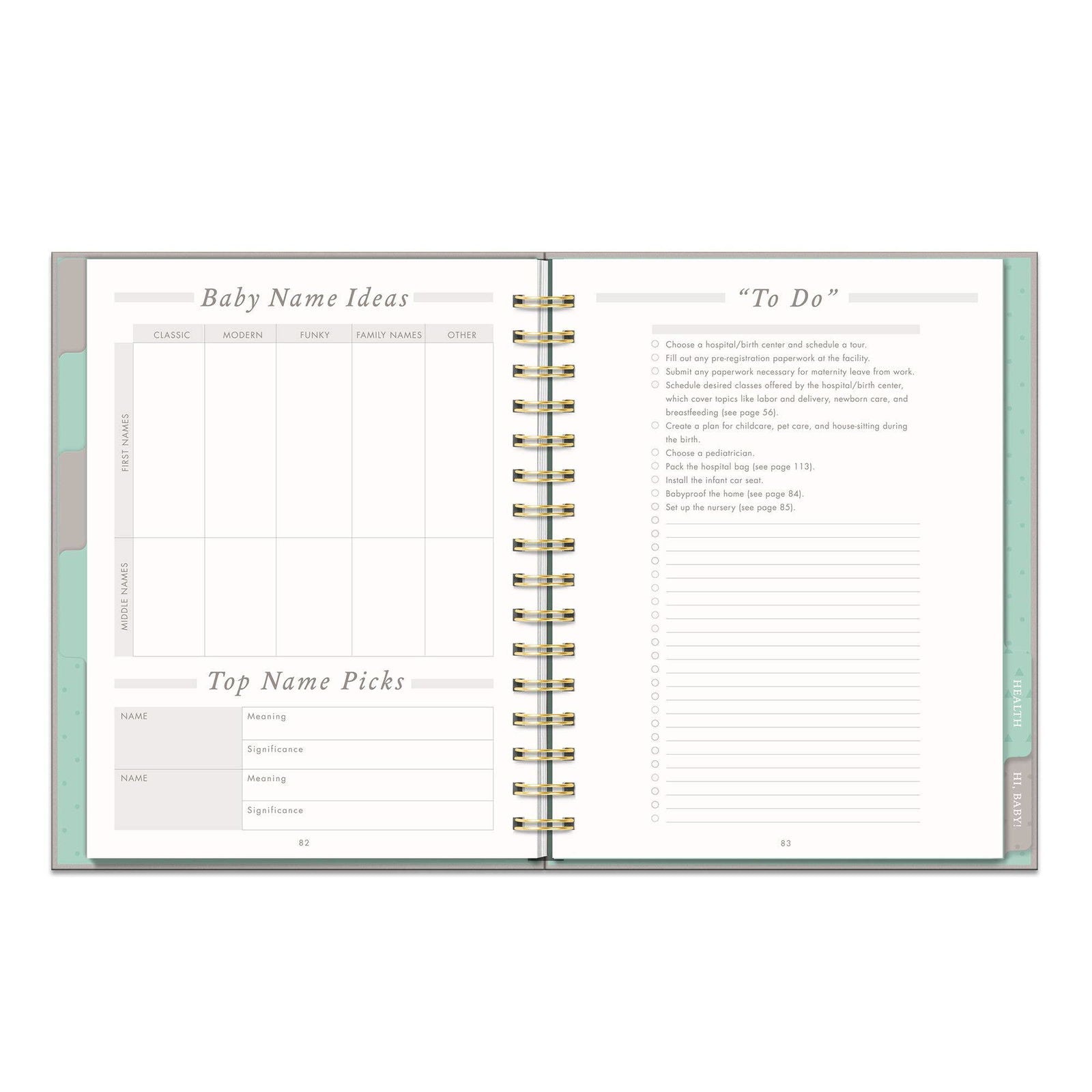 Countdown to Baby Undated Pregnancy Planner - Flair Flower Bar & Studio