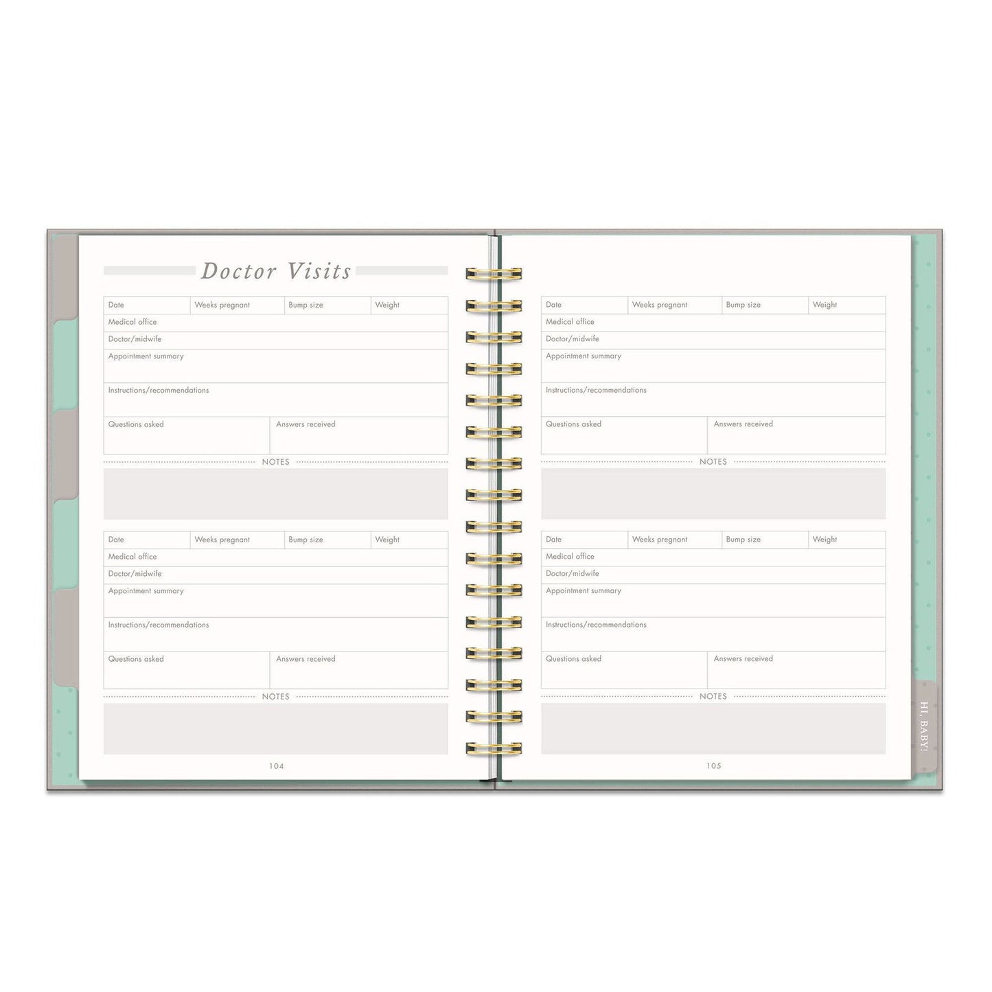 Countdown to Baby Undated Pregnancy Planner - Flair Flower Bar & Studio