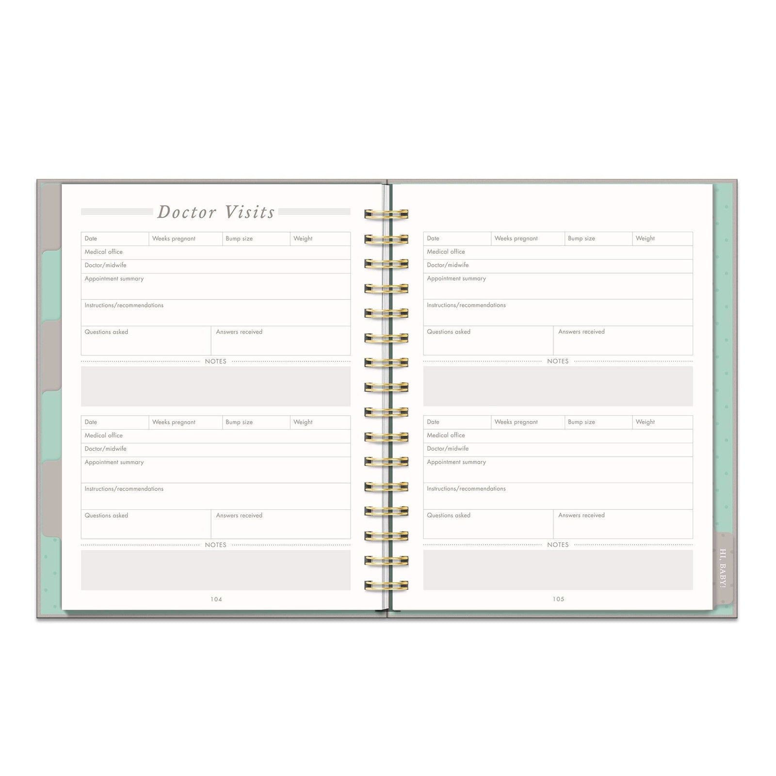 Countdown to Baby Undated Pregnancy Planner - Flair Flower Bar & Studio