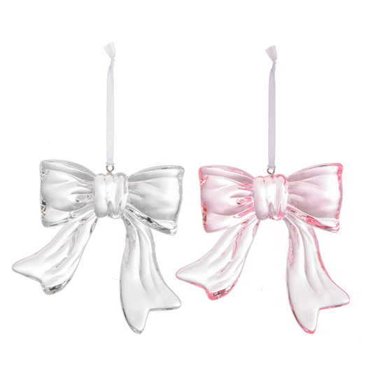 Crystal Bow Acrylic Ornament