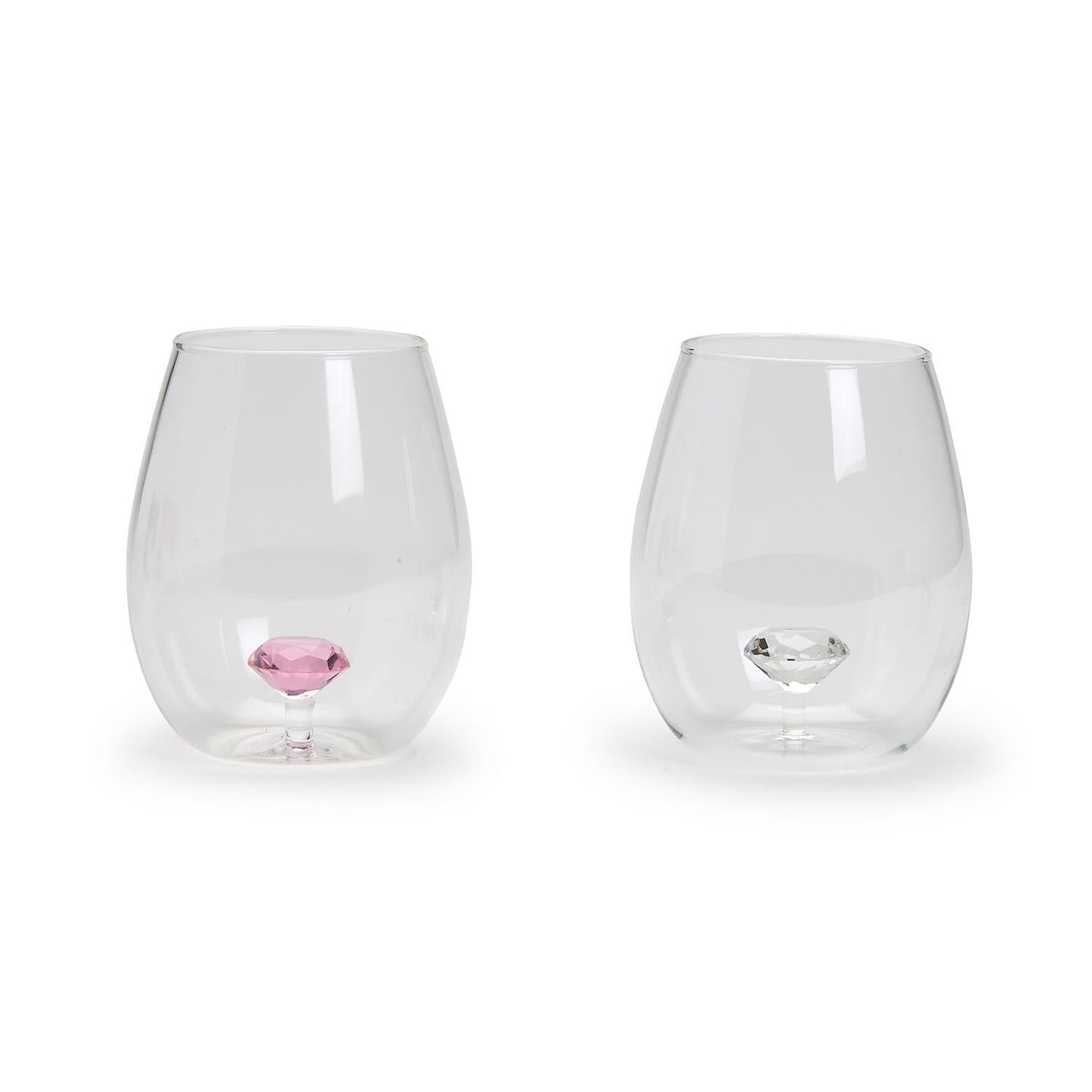 Diamond Stemless Wine Glass - Flair Flower Bar & Studio