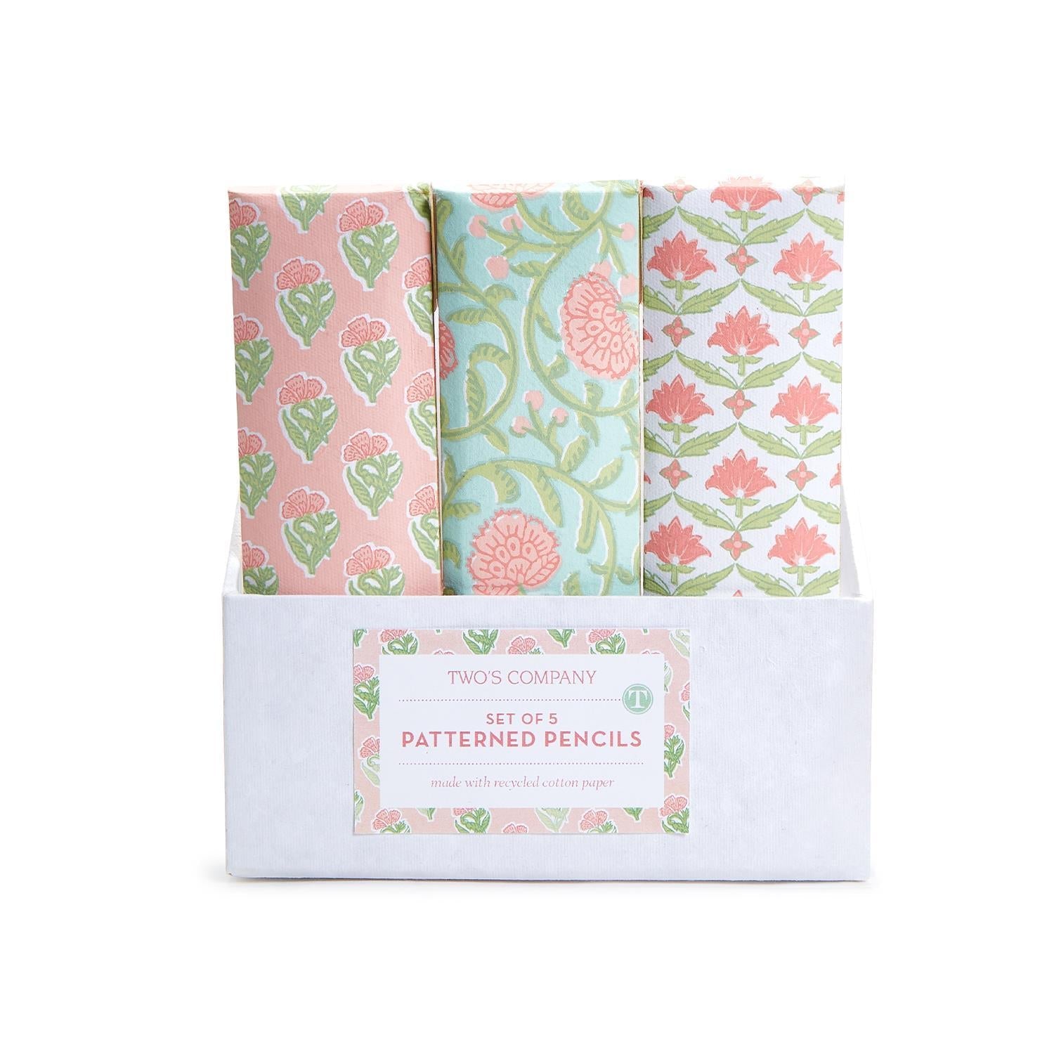 Floral Block Print Pencil Set - Flair Flower Bar & Studio