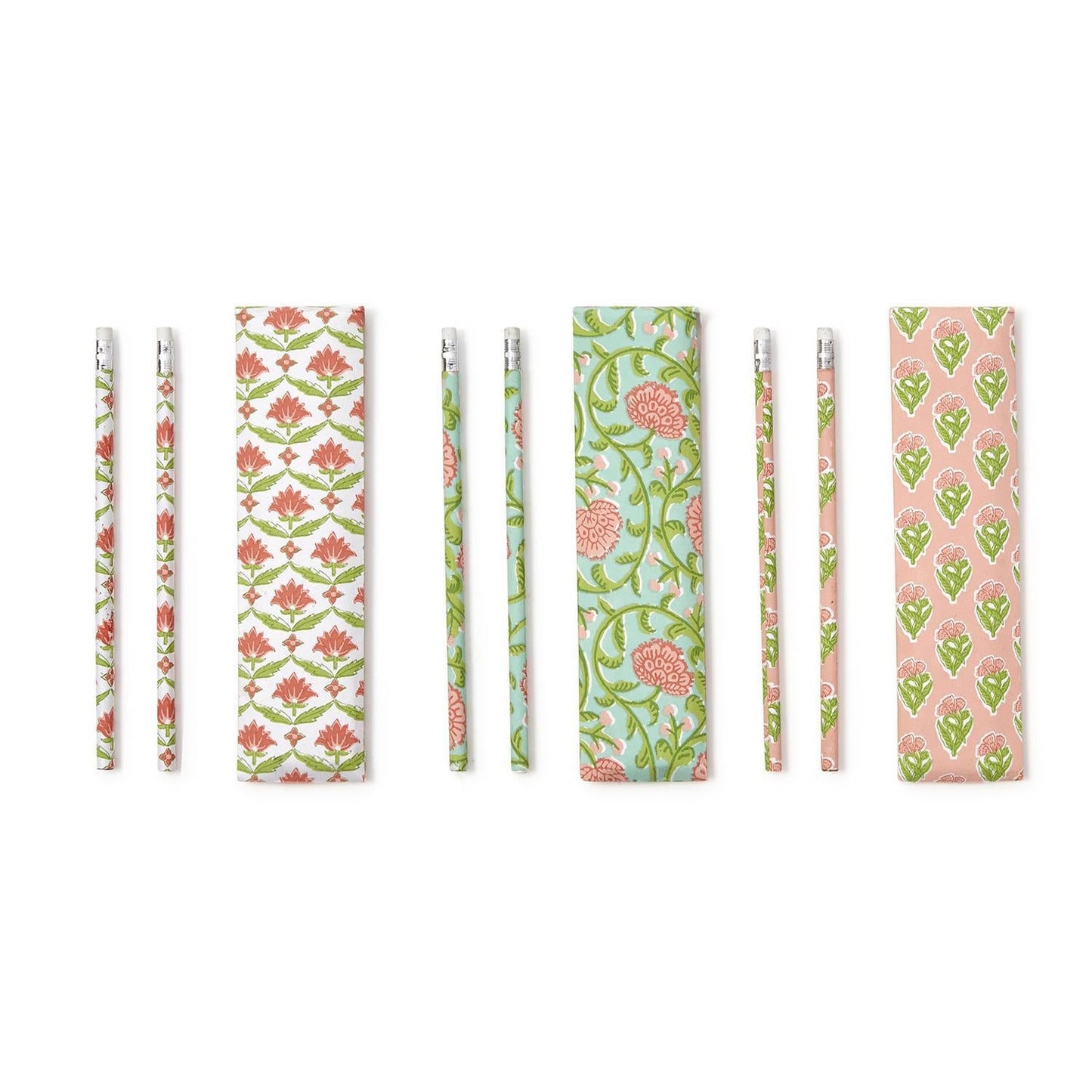Floral Block Print Pencil Set - Flair Flower Bar & Studio