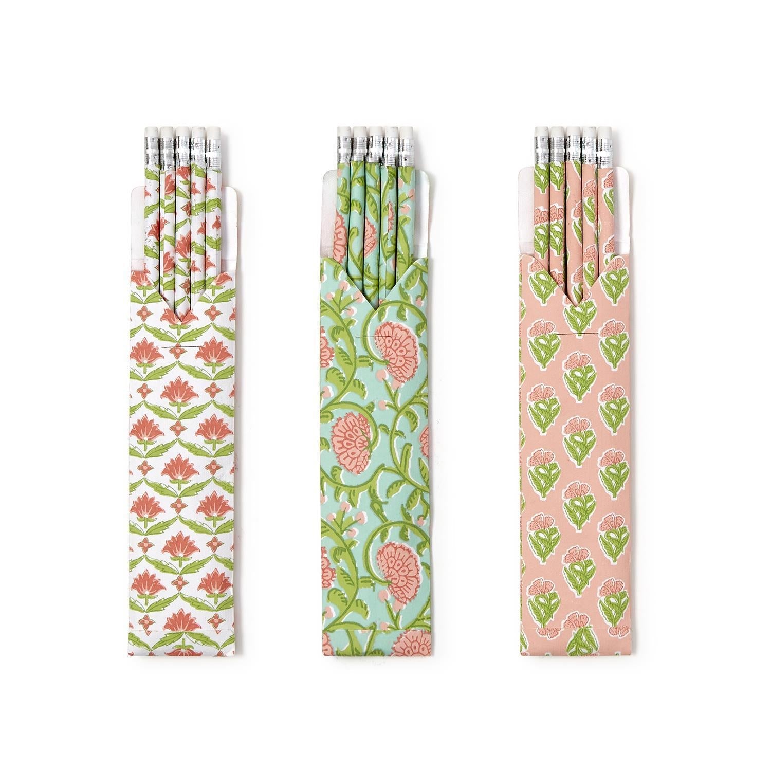 Floral Block Print Pencil Set - Flair Flower Bar & Studio