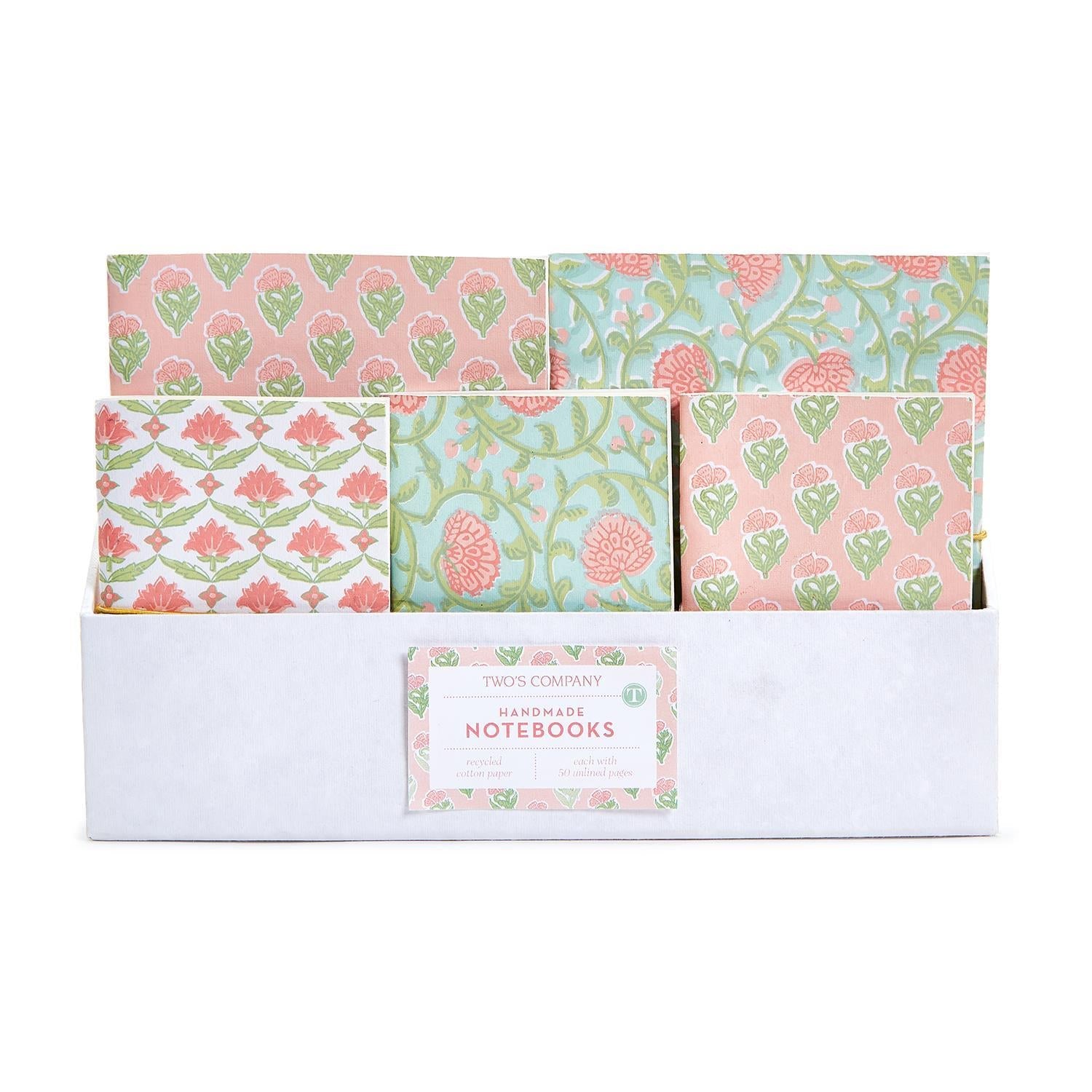 Floral Block Print Soft Cover Notebooks - Flair Flower Bar & Studio