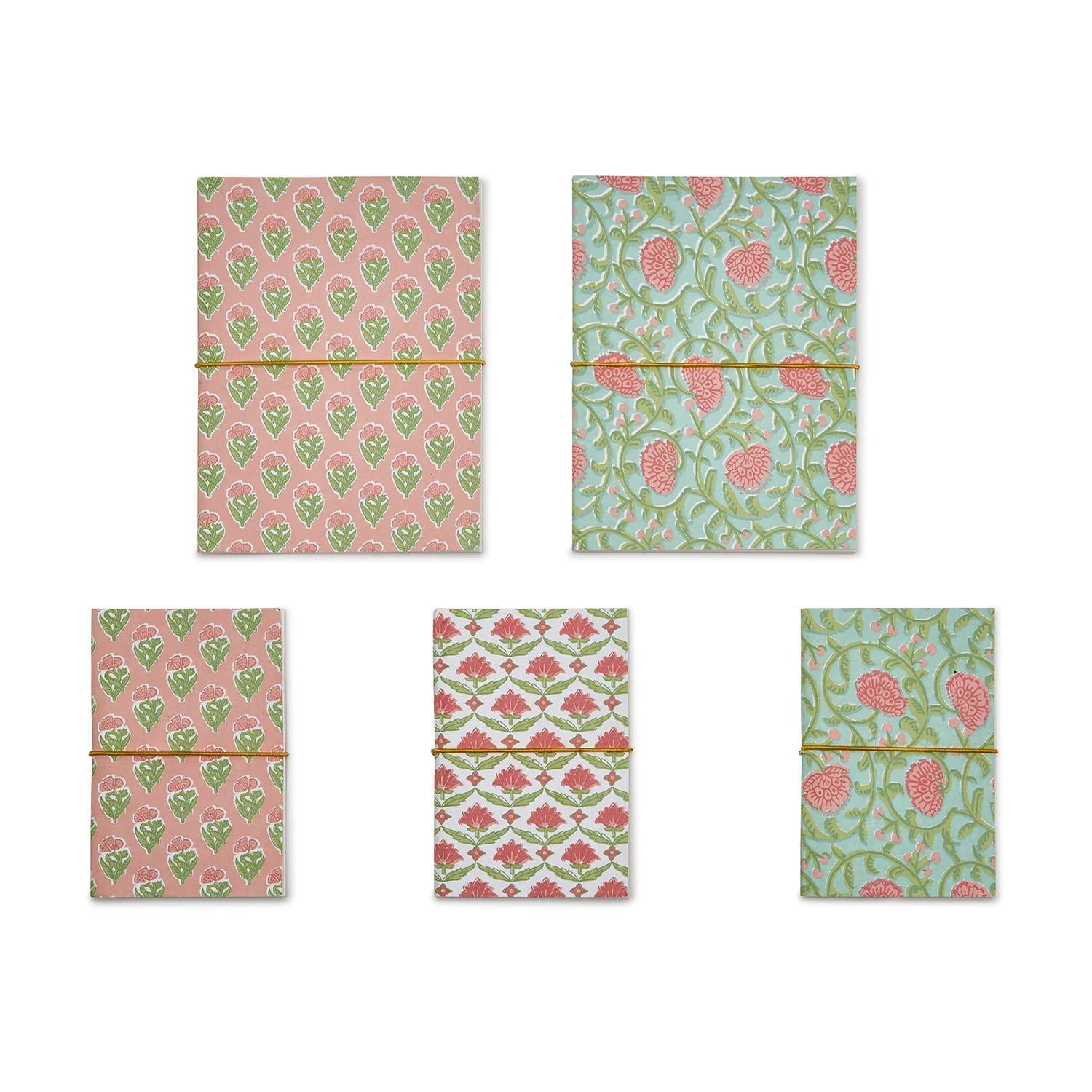 Floral Block Print Soft Cover Notebooks - Flair Flower Bar & Studio