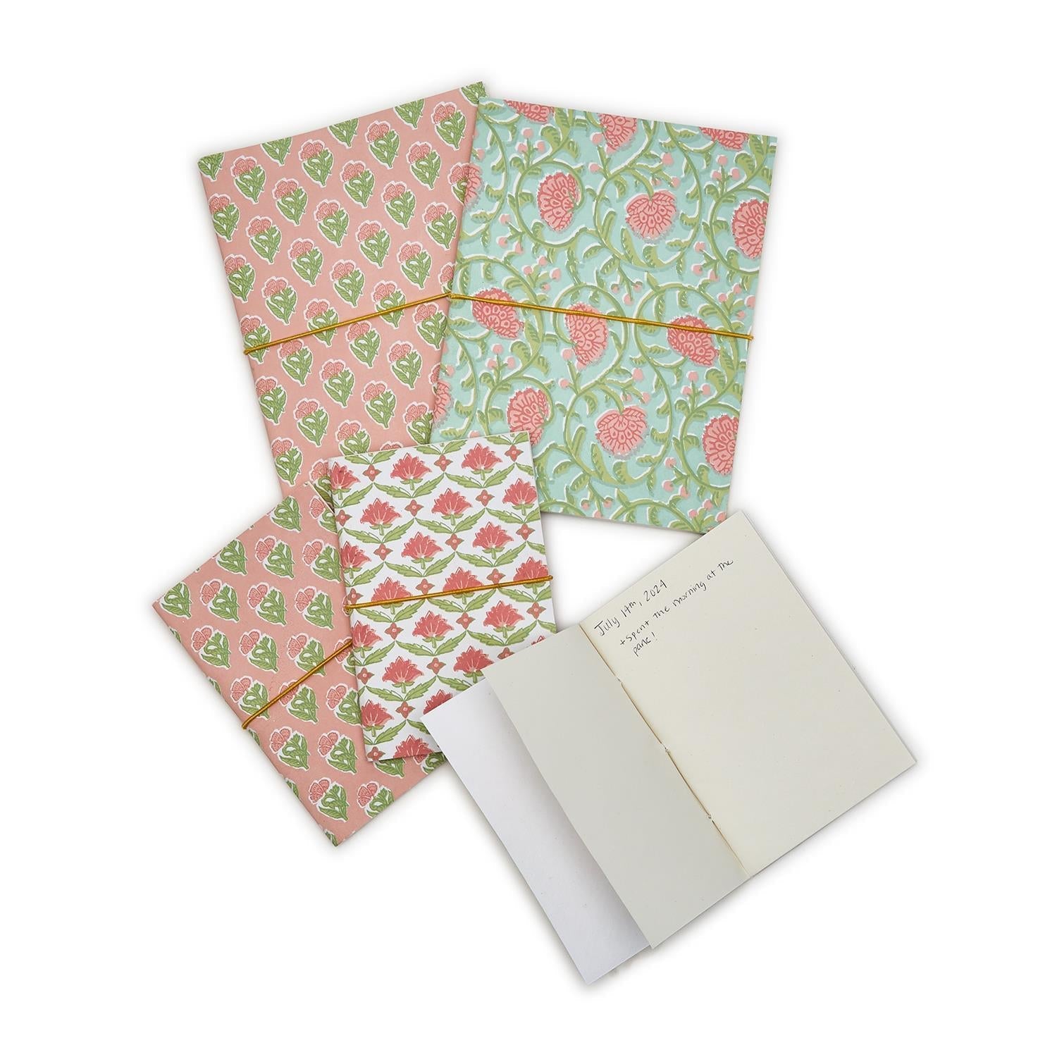Floral Block Print Soft Cover Notebooks - Flair Flower Bar & Studio