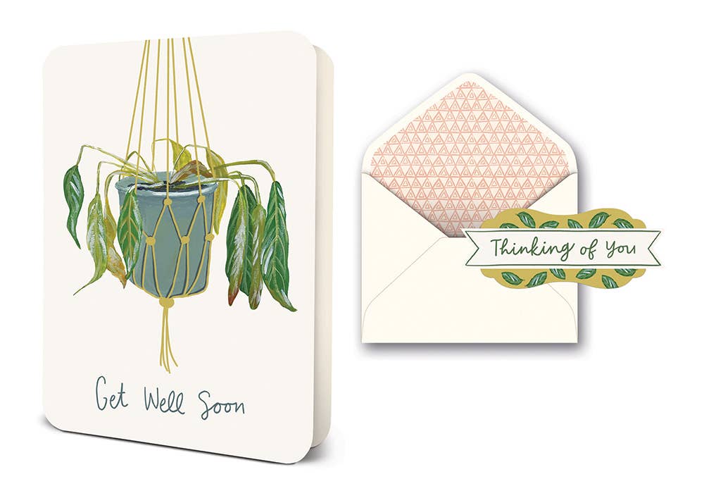 Get Well Soon Plant Deluxe Greeting Card - Flair Flower Bar & Studio
