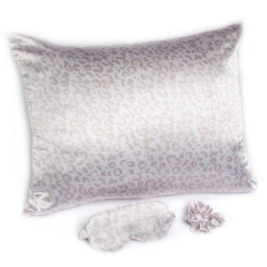 Goodnight Gorgeous Satin Sleep Set - Leopard - Flair Flower Bar & Studio