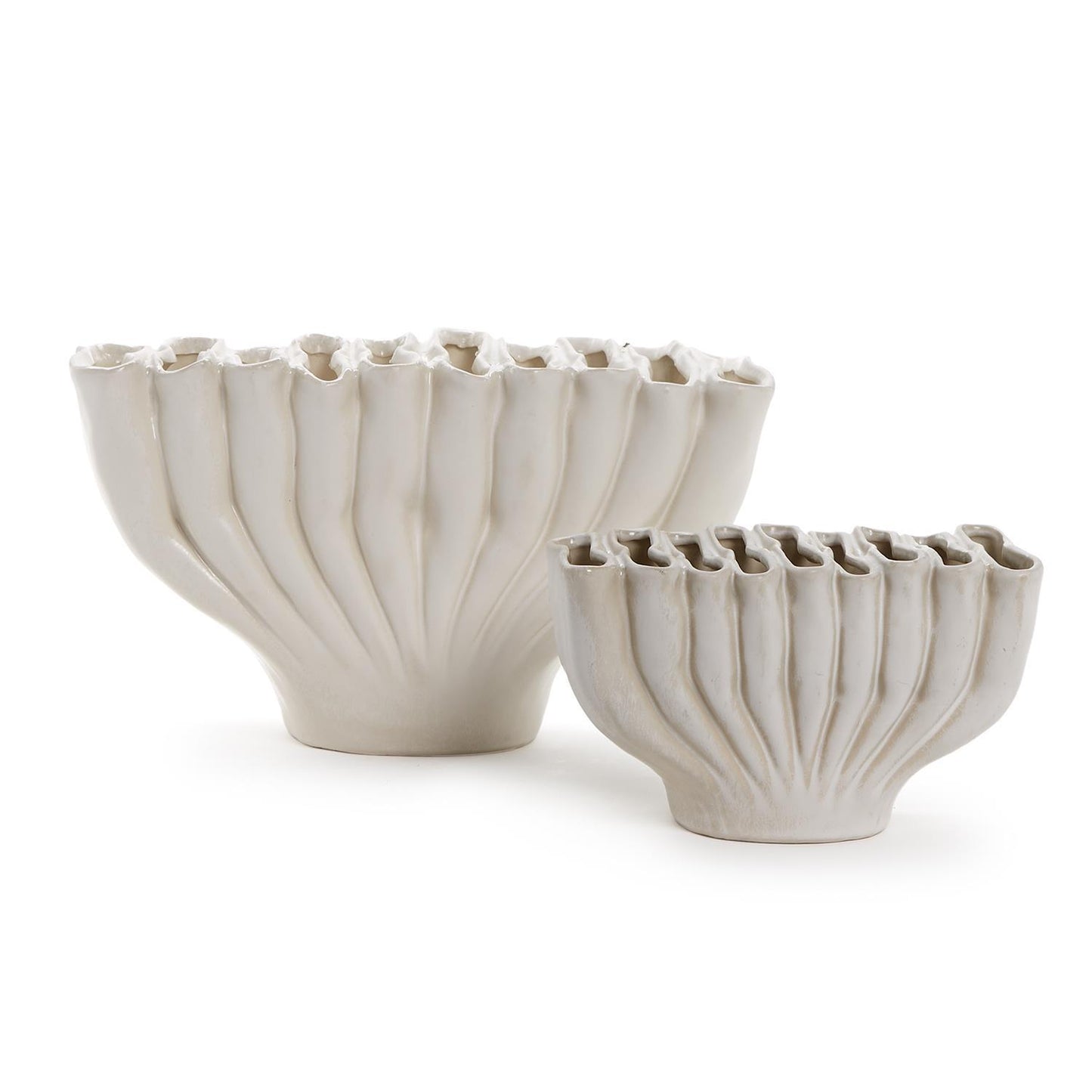 Banyan White Ceramic Vase - Flair Flower Bar & Studio