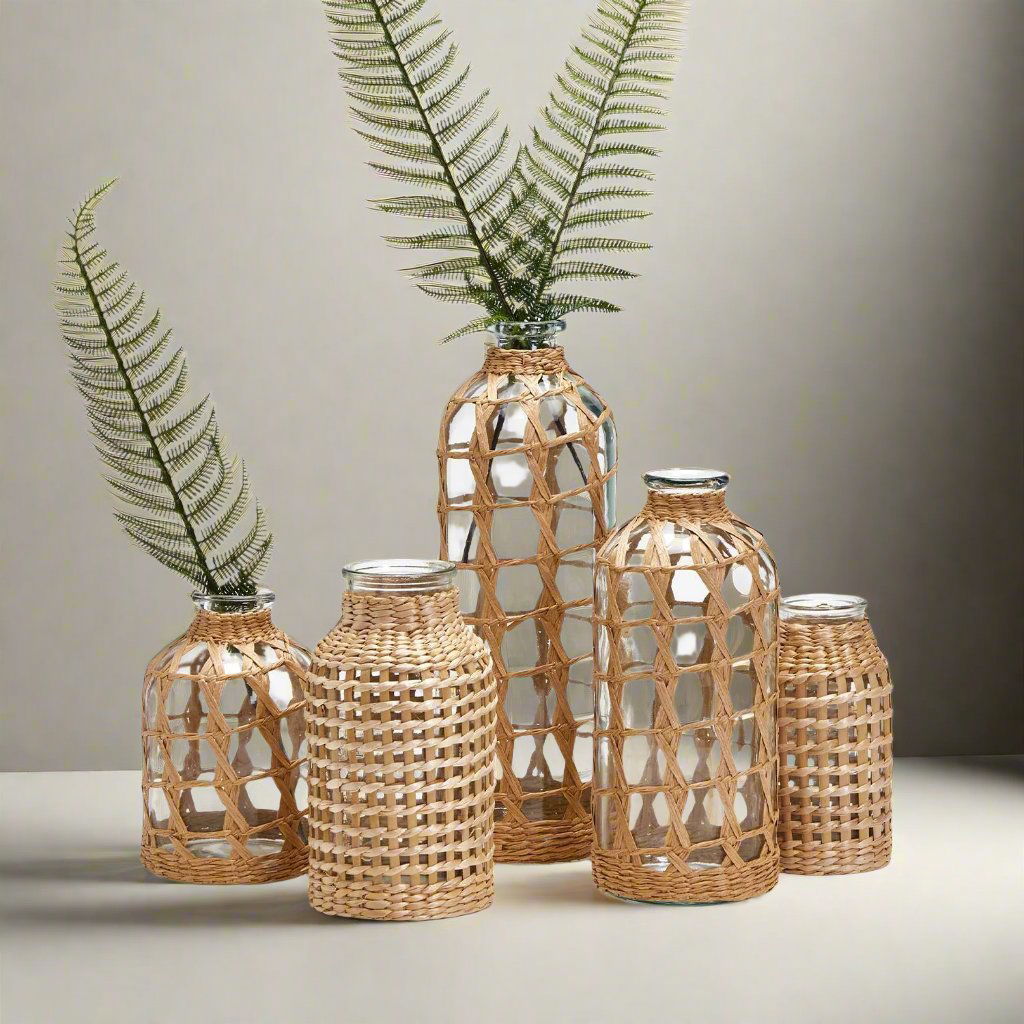 Hand-Woven Lattice Vase - Flair Flower Bar & Studio