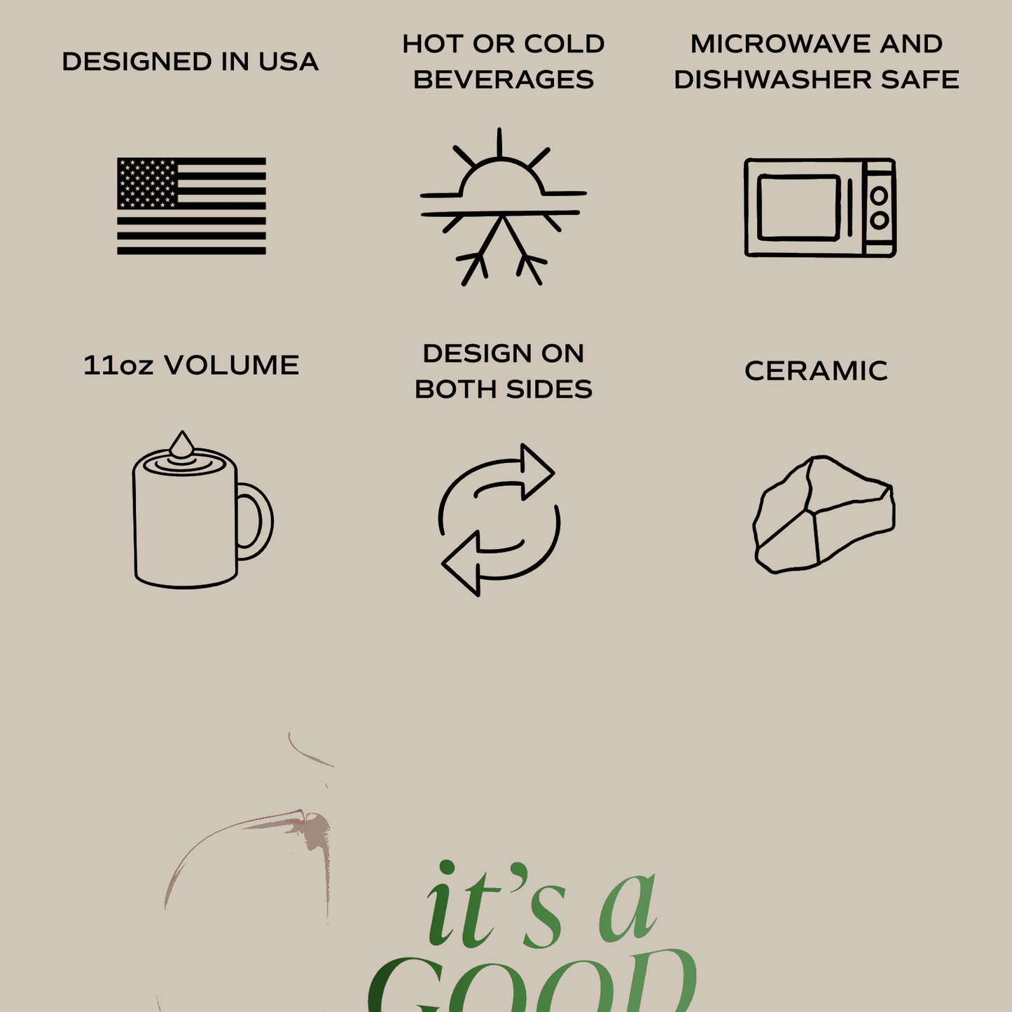 It's A Good Day 11 oz Campfire Coffee Mug - Decor & Gifts - Flair Flower Bar & Studio